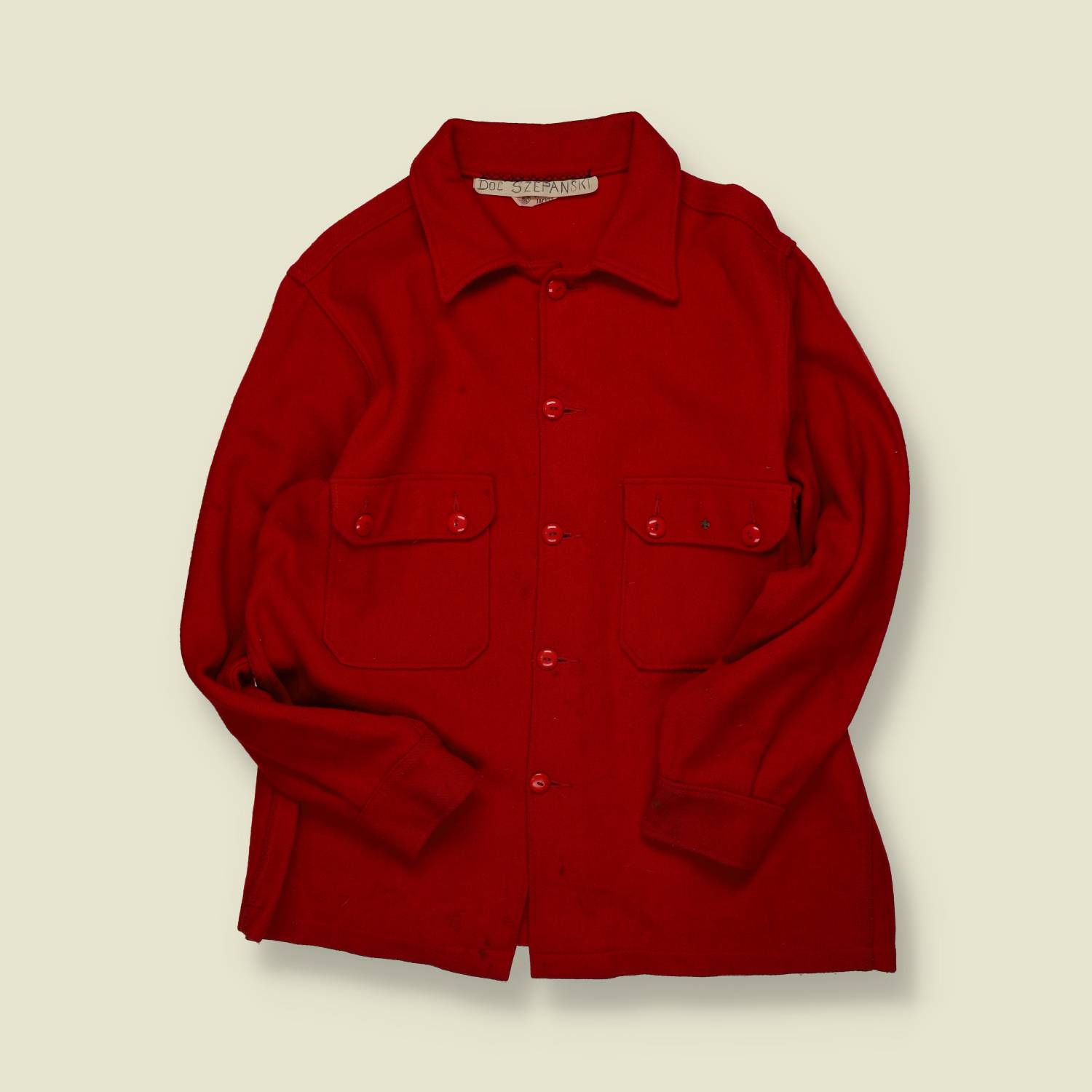 1960s | Boy Scouts of America | Red Wool Shirt - L