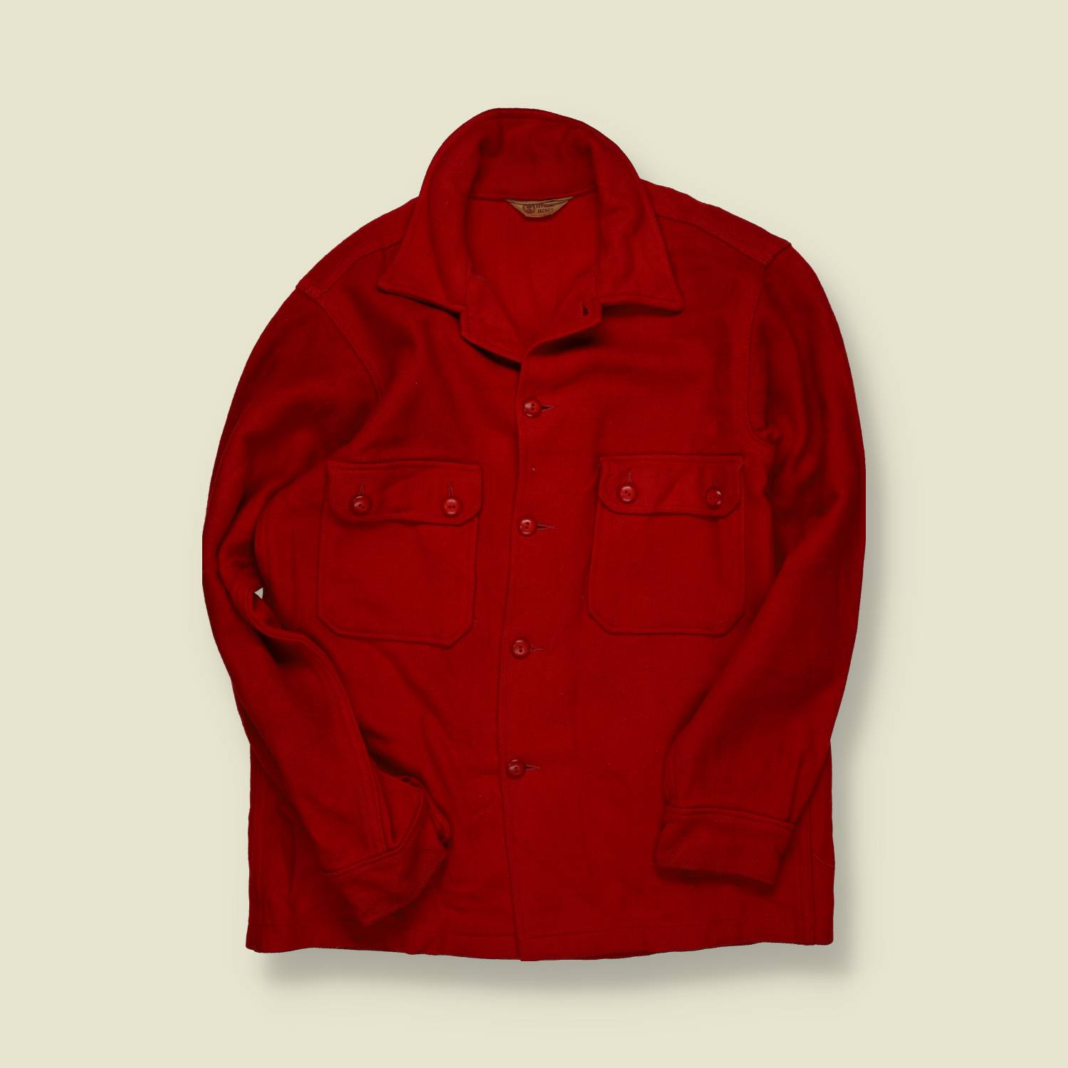 1950s | Boy Scouts of America | Red Wool Shirt - S/M