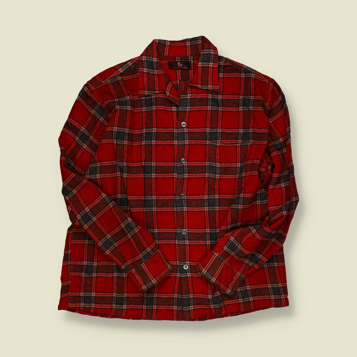 1960s | St Mary’s | Loop Collar Plaid Shirt - L