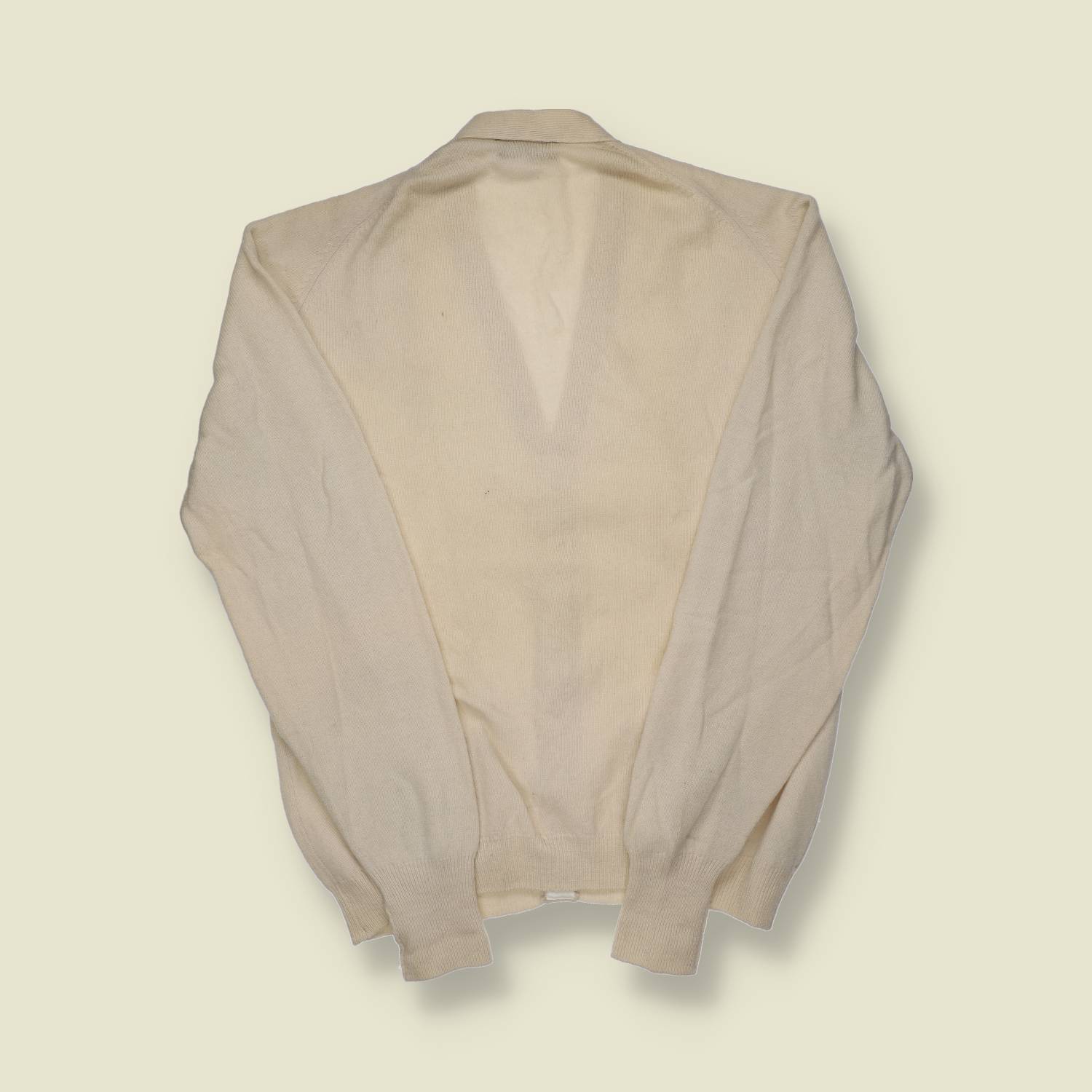 1980s | Wolsey | Made in Scotland | Wool Cardigan | Cream - L