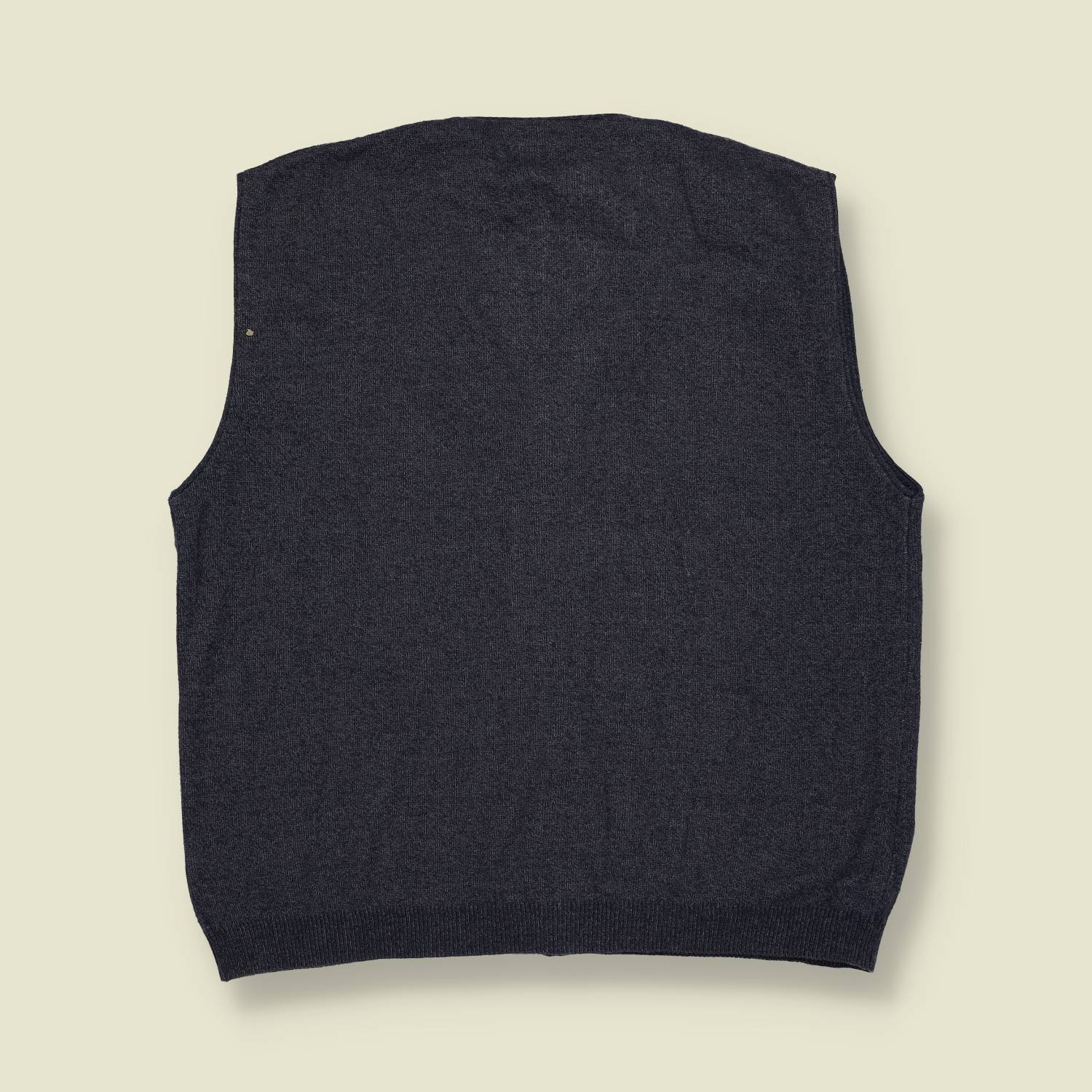 1980s | Unbranded | Made in Italy | Wool Argyle Knit Vest | Grey / Charcoal - S/M