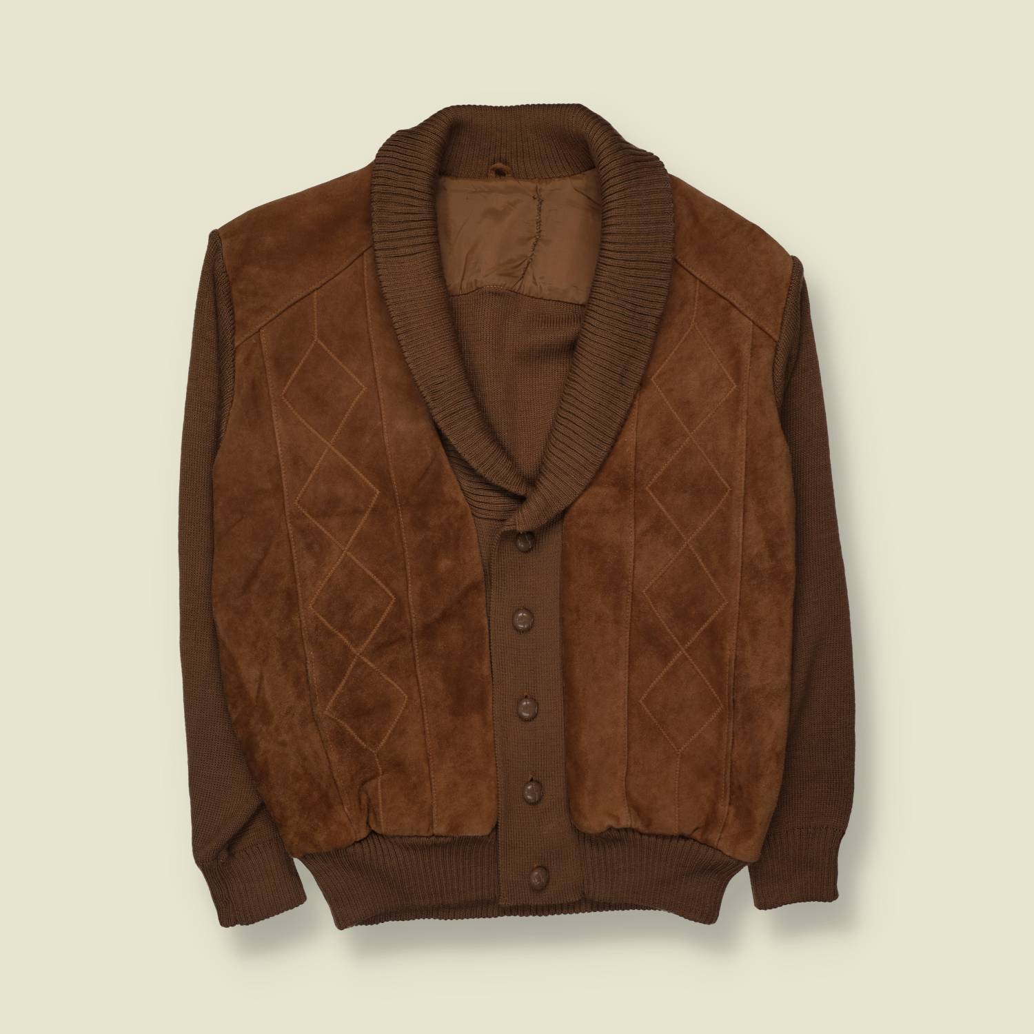 1970s | Shawl Collar Cardigan - L