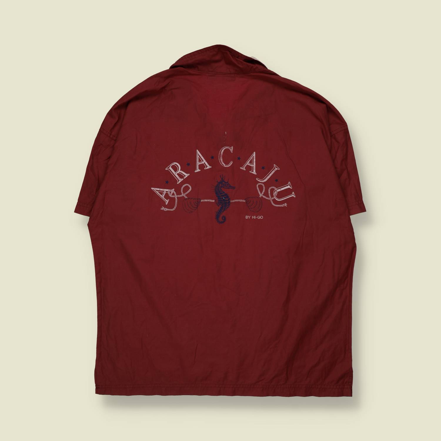 1980s | Hi-Go | Zip Neck Pullover Top | Red - XXL