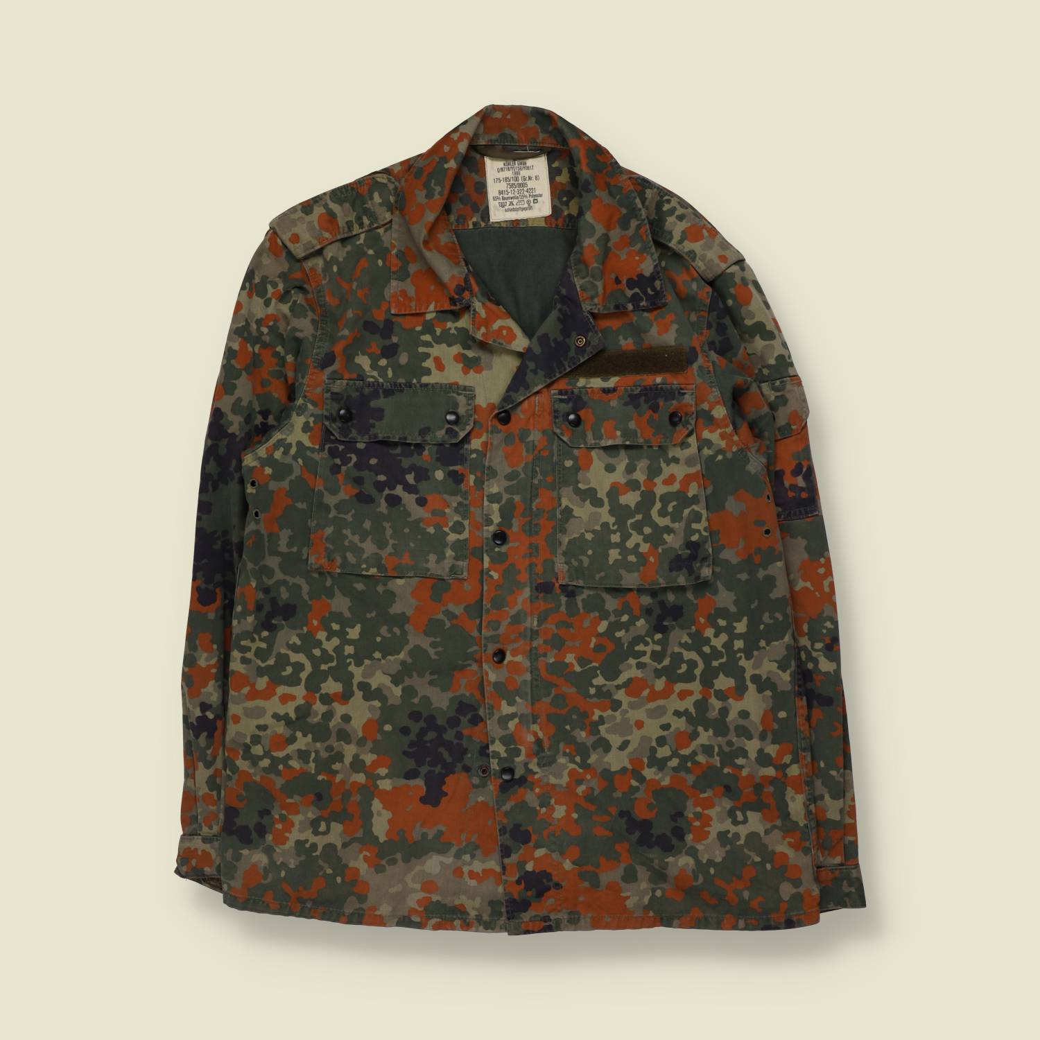 1999 | German Military Field Shirt | Flecktarn Camouflage - L