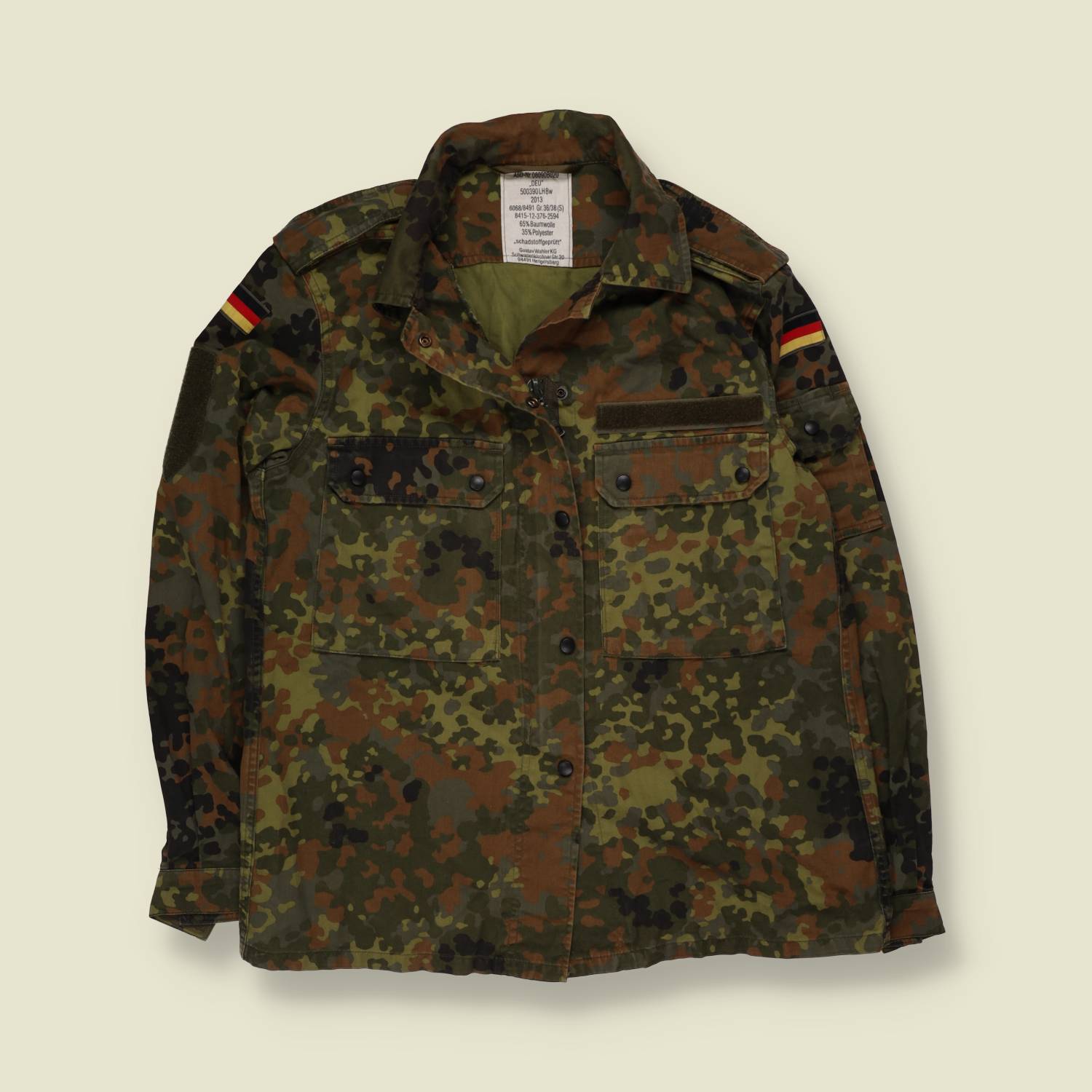 2013 | German Military Field Shirt | Flecktarn Camouflage - S