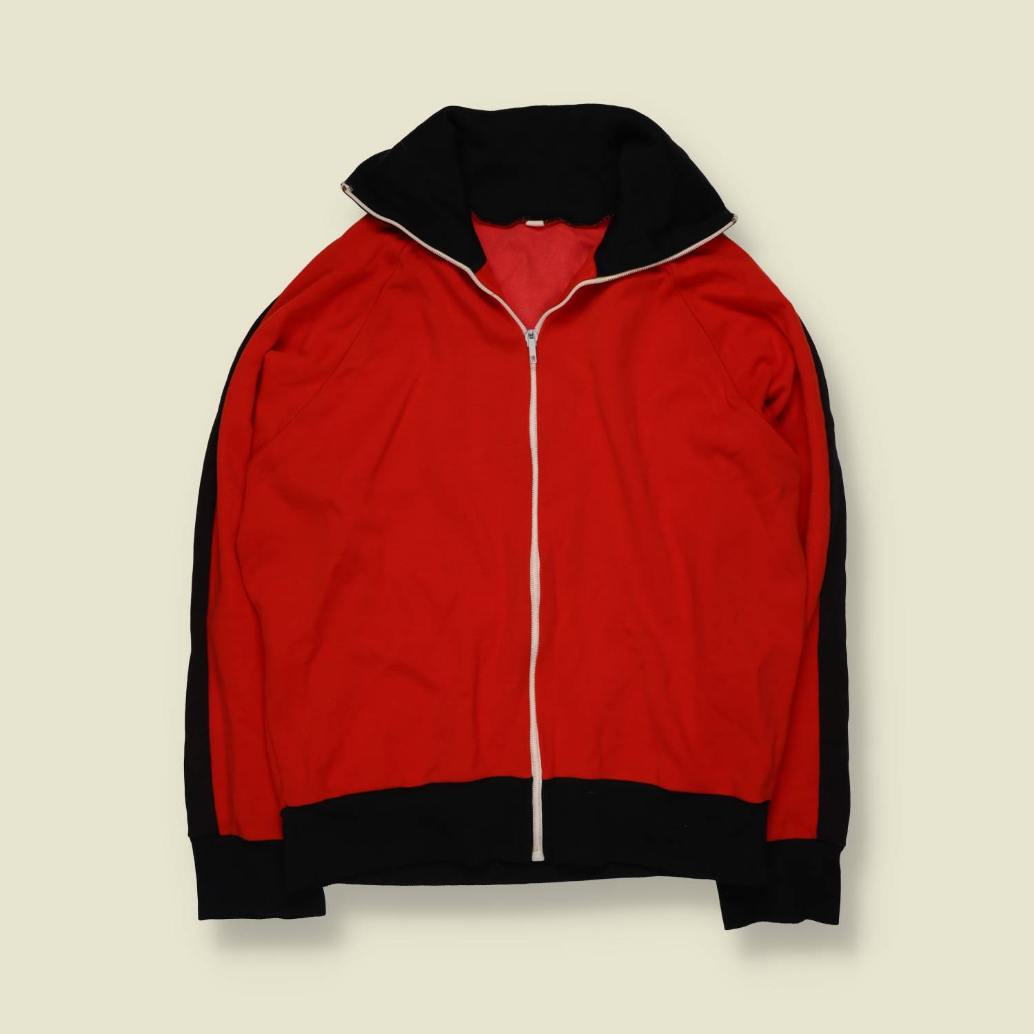 1970s | Track Top | Red & Black - M