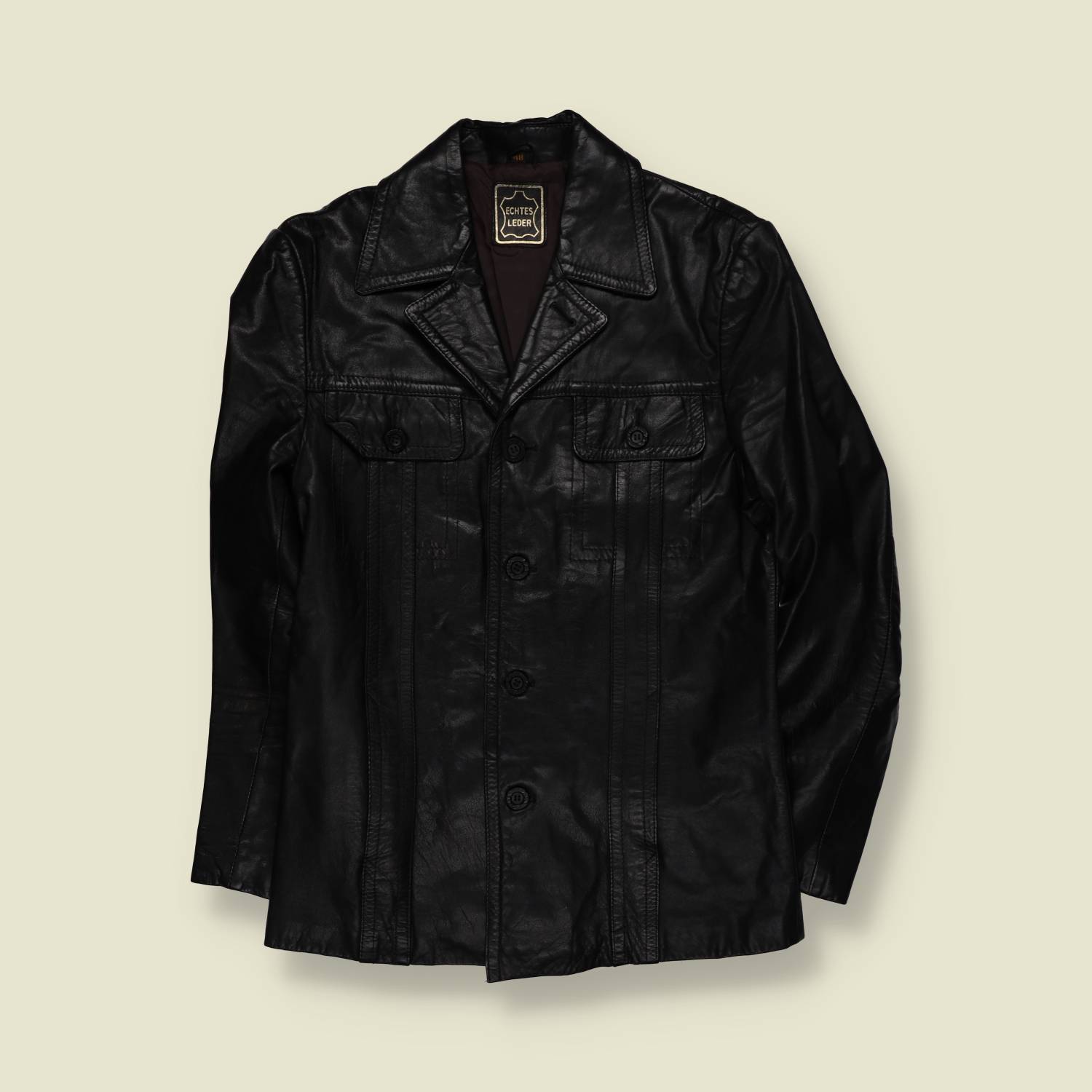 1970s | Leather Jacket | Black - Made in Germany - XS