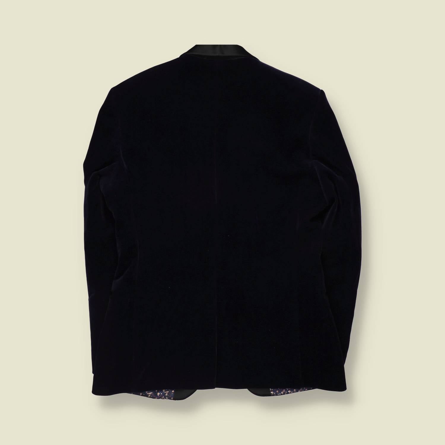 1990s | Linehaus | Velvet Tuxedo Jacket | Navy - S