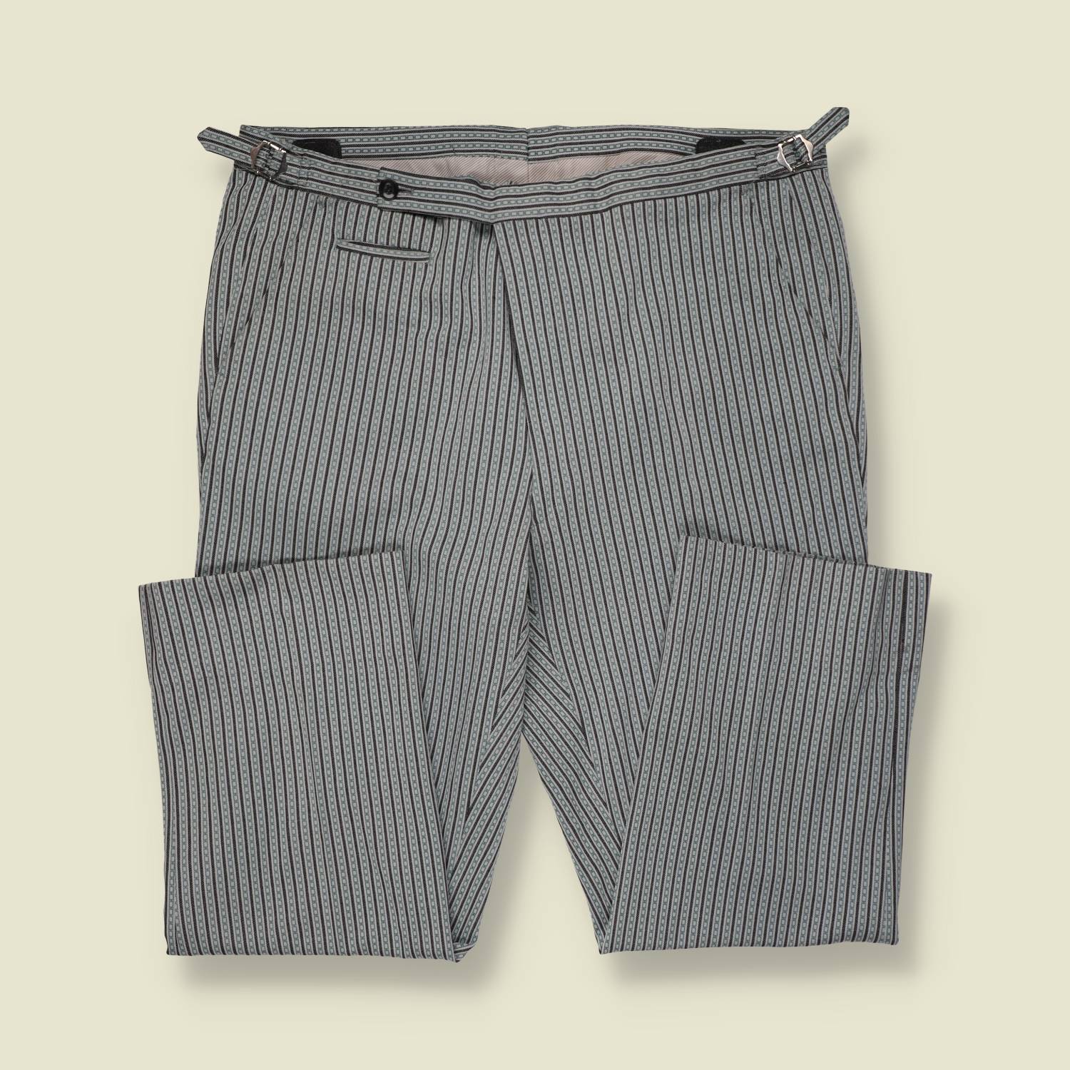 1970s | Croydon | Trousers | Grey Stripe - w36