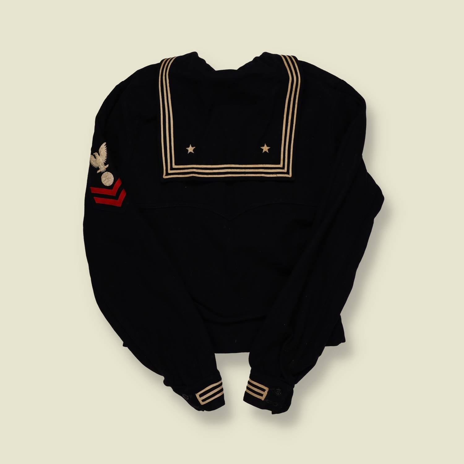 1940s Enlisted US Navy Sailors Wool Top - S