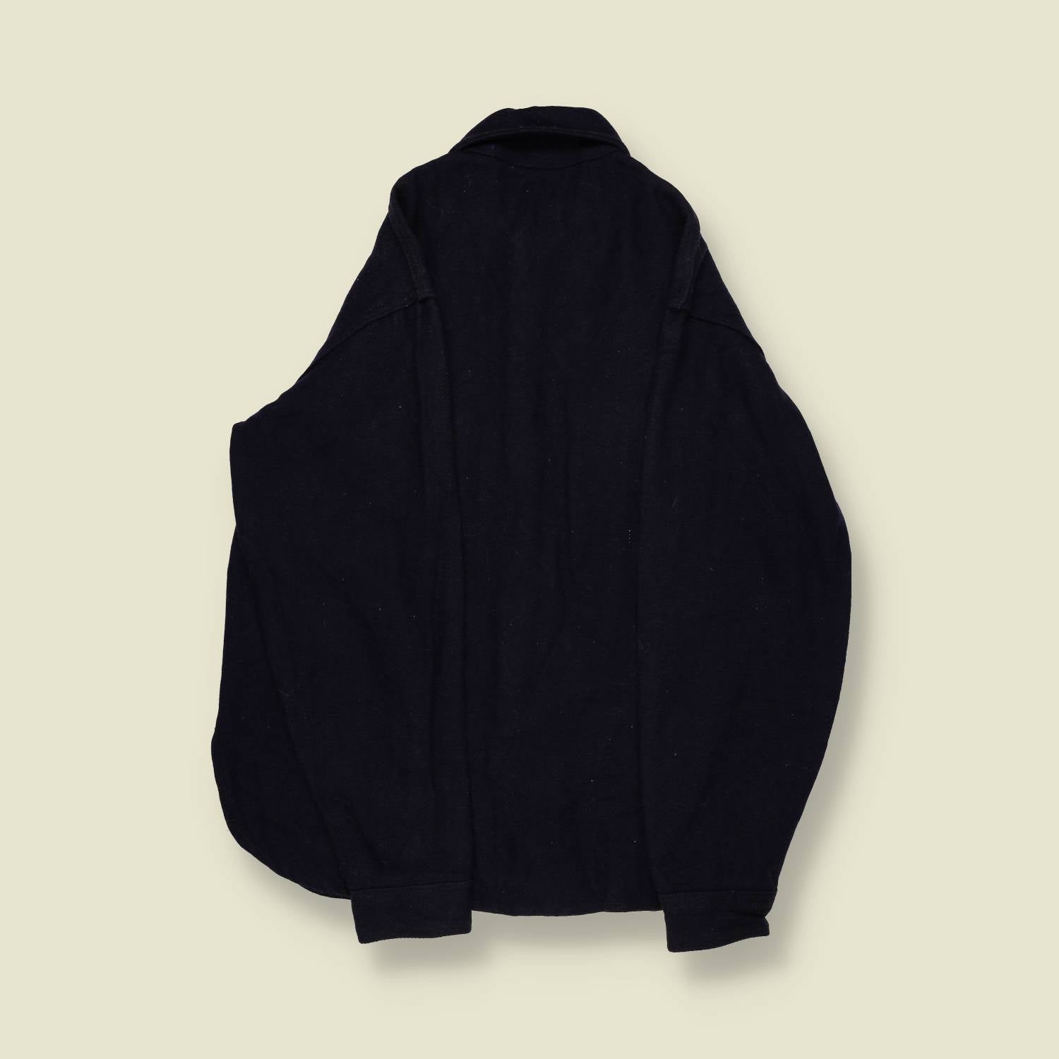 1950s–1960s | Wool CPO Shirt | Navy Blue – S/M