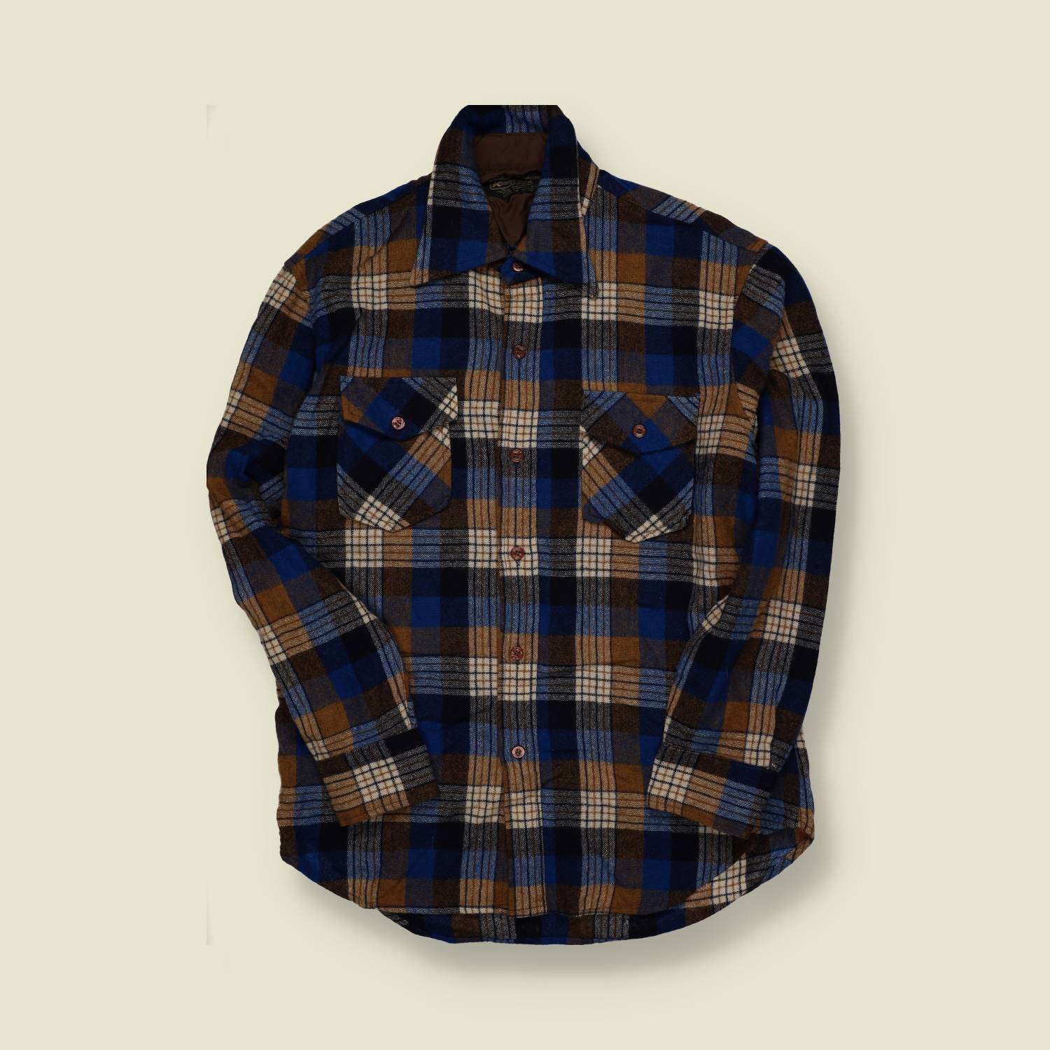 1970s | K-Mart | Brushed Flannel Plaid Shirt – M