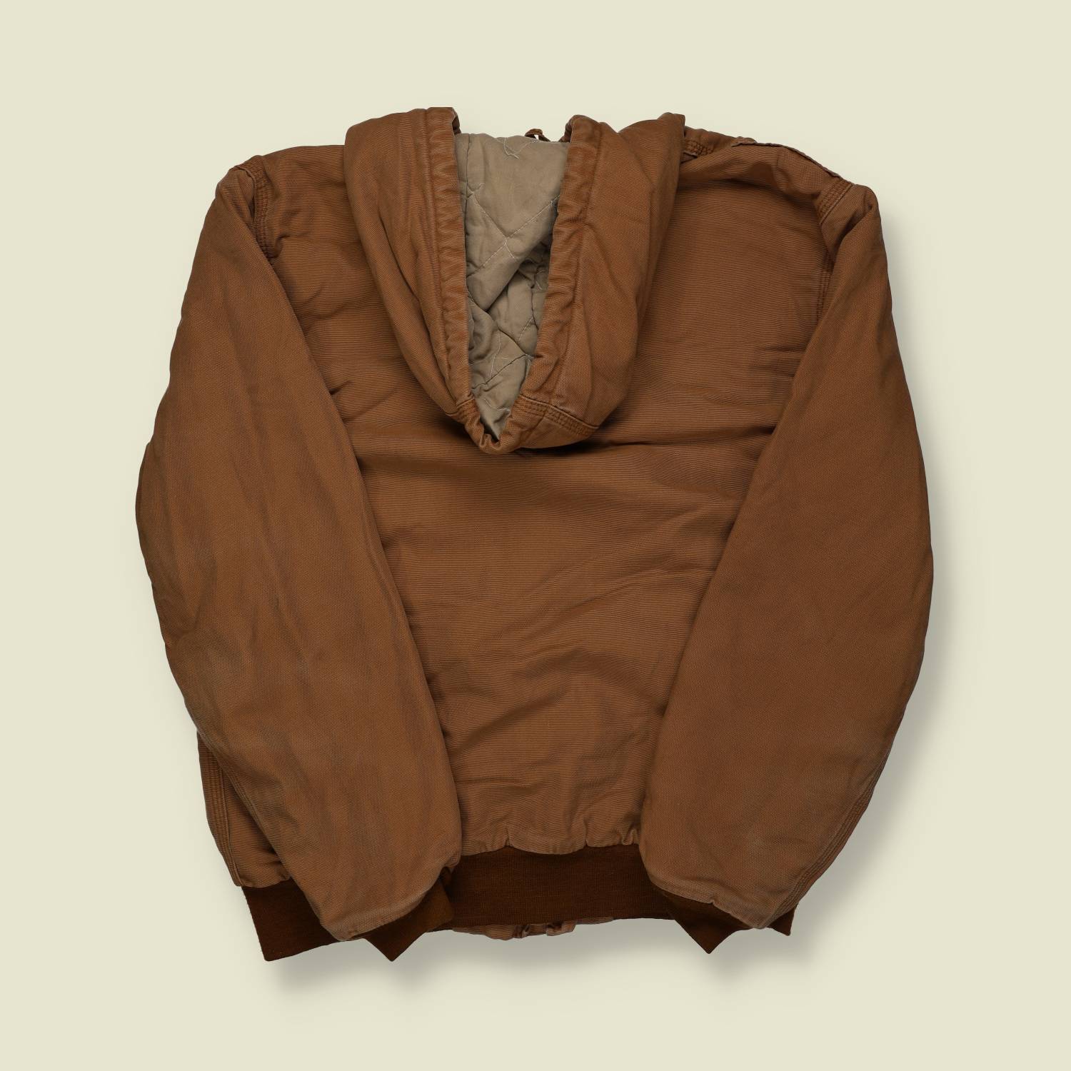 1990s | Carhartt | FR Hooded Duck Jacket | Brown - L