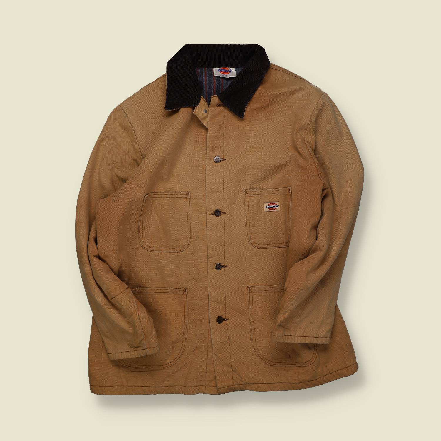 1980s–1990s | Dickies | Blanket Lined Chore Jacket | Tan - L