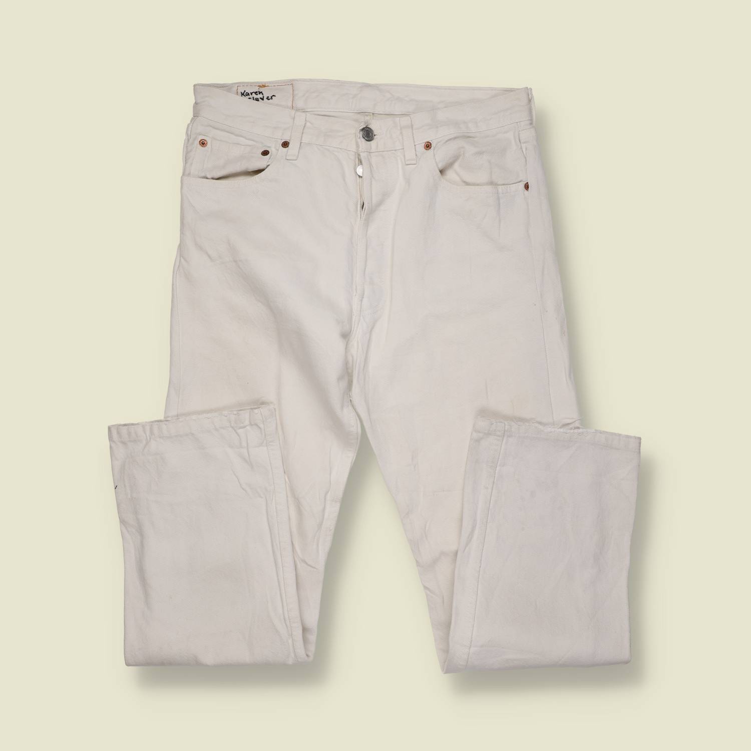 1980s–1990s | Levi’s | 501 Jeans | White Denim | Made in USA – w30