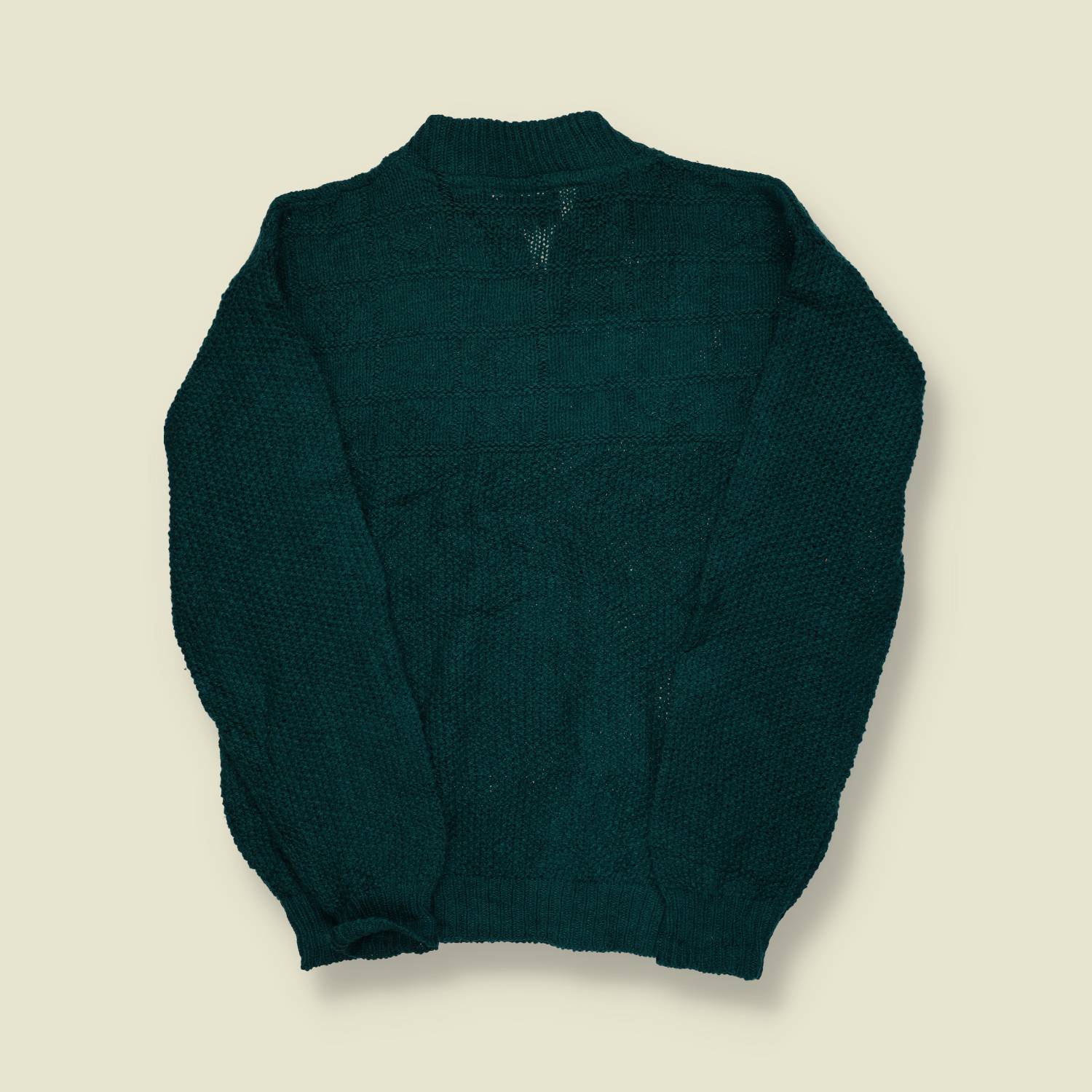 1970s | Pendleton | Virgin Wool Half Zip Jumper | Forest Green – M