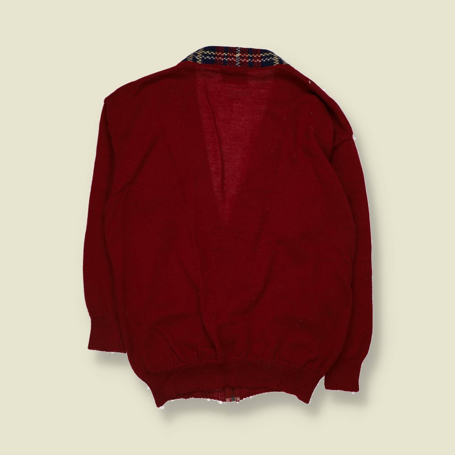 1980s | Pendleton Wool Zip Cardigan | Red - 16