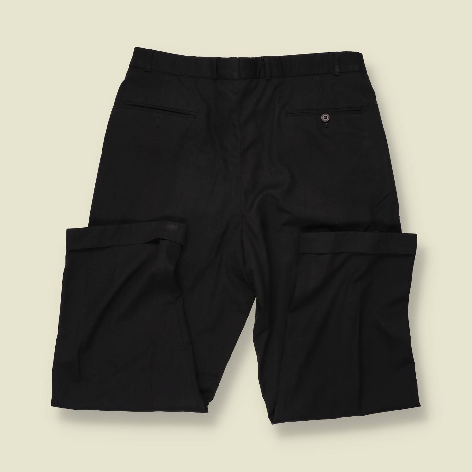 1980s | Spotmen | Pleated Trousers | Black - w34