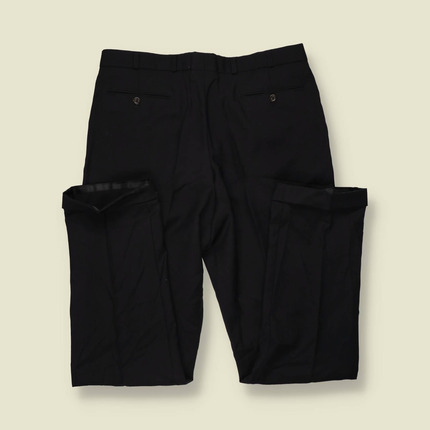 1980s | Gilberto | Pleated Trousers | Black - w36