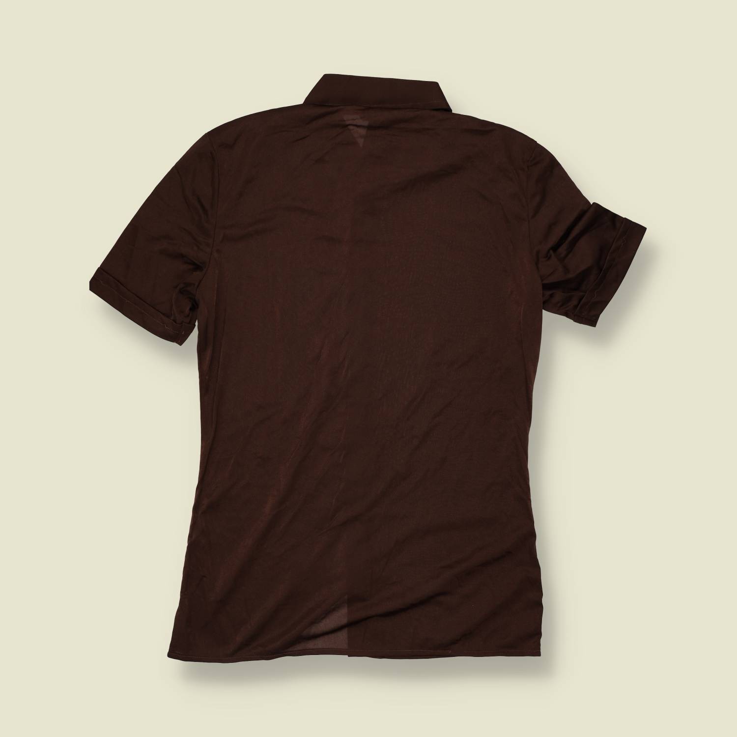 1970s | Confezioni | Short Sleeve Shirt | Brown - XS