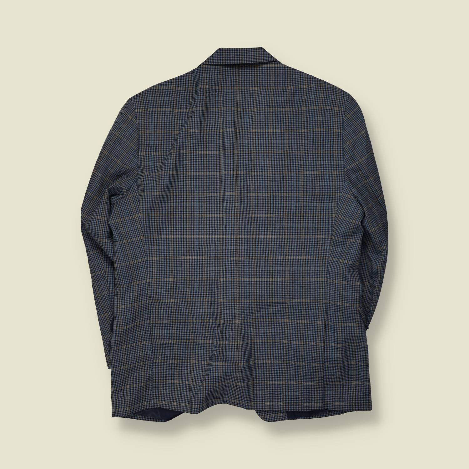 1980s | Check Blazer | Navy & Khaki - L