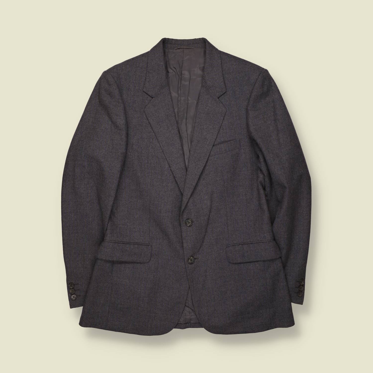 1970s | Wool Blazer | Charcoal | Made in Romania - XS
