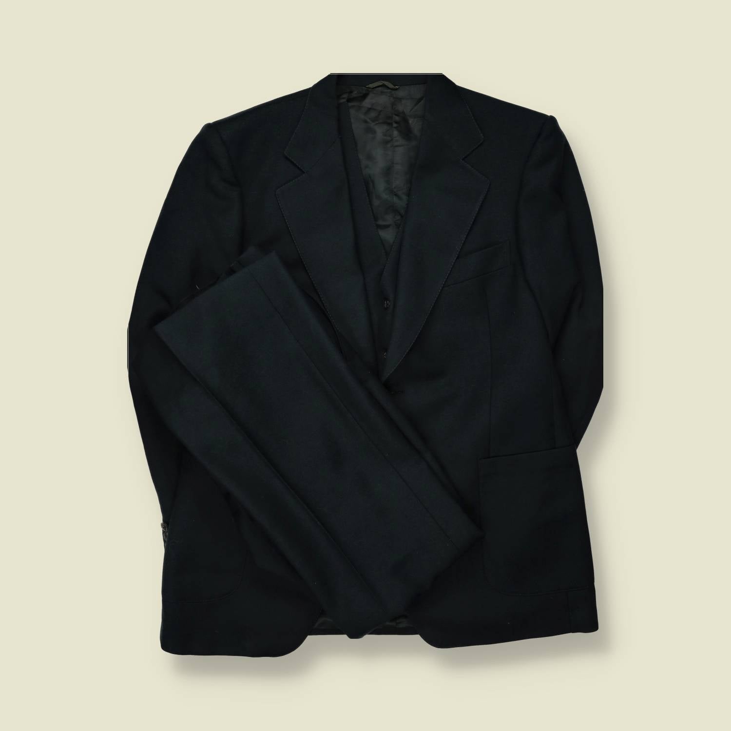 1970s | Three-Piece Suit | Green | Virgin Wool - M/L