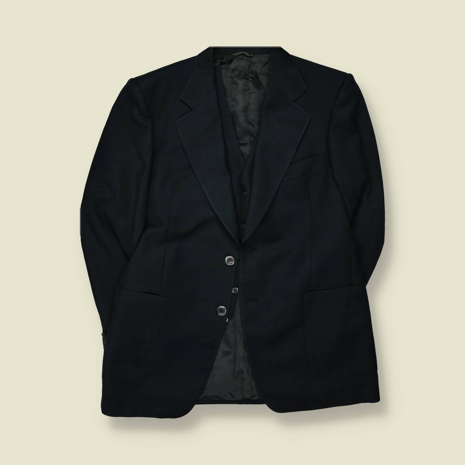 1970s | Three-Piece Suit | Green | Virgin Wool - M/L