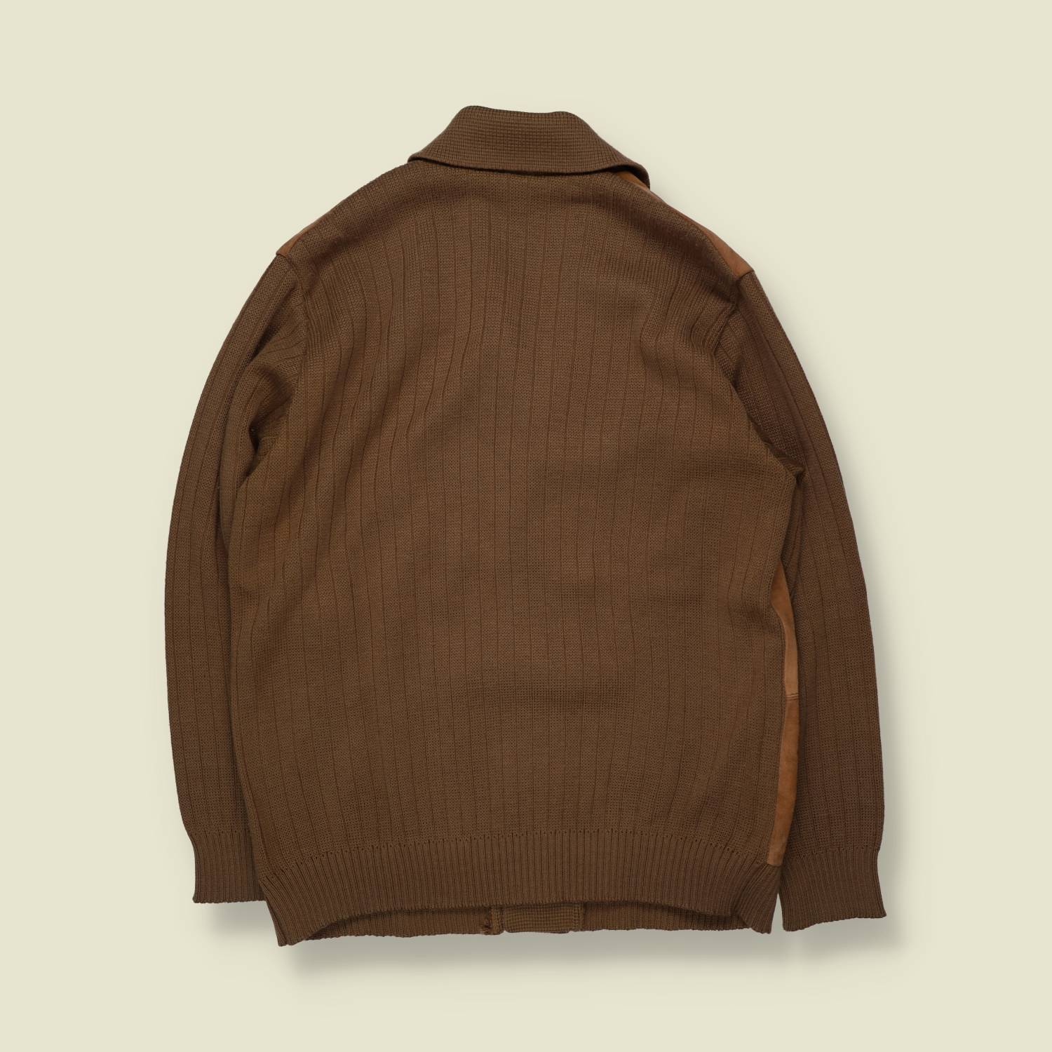 1970s | Sergio Barilini | Leather & Knit Jacket | Tan - M