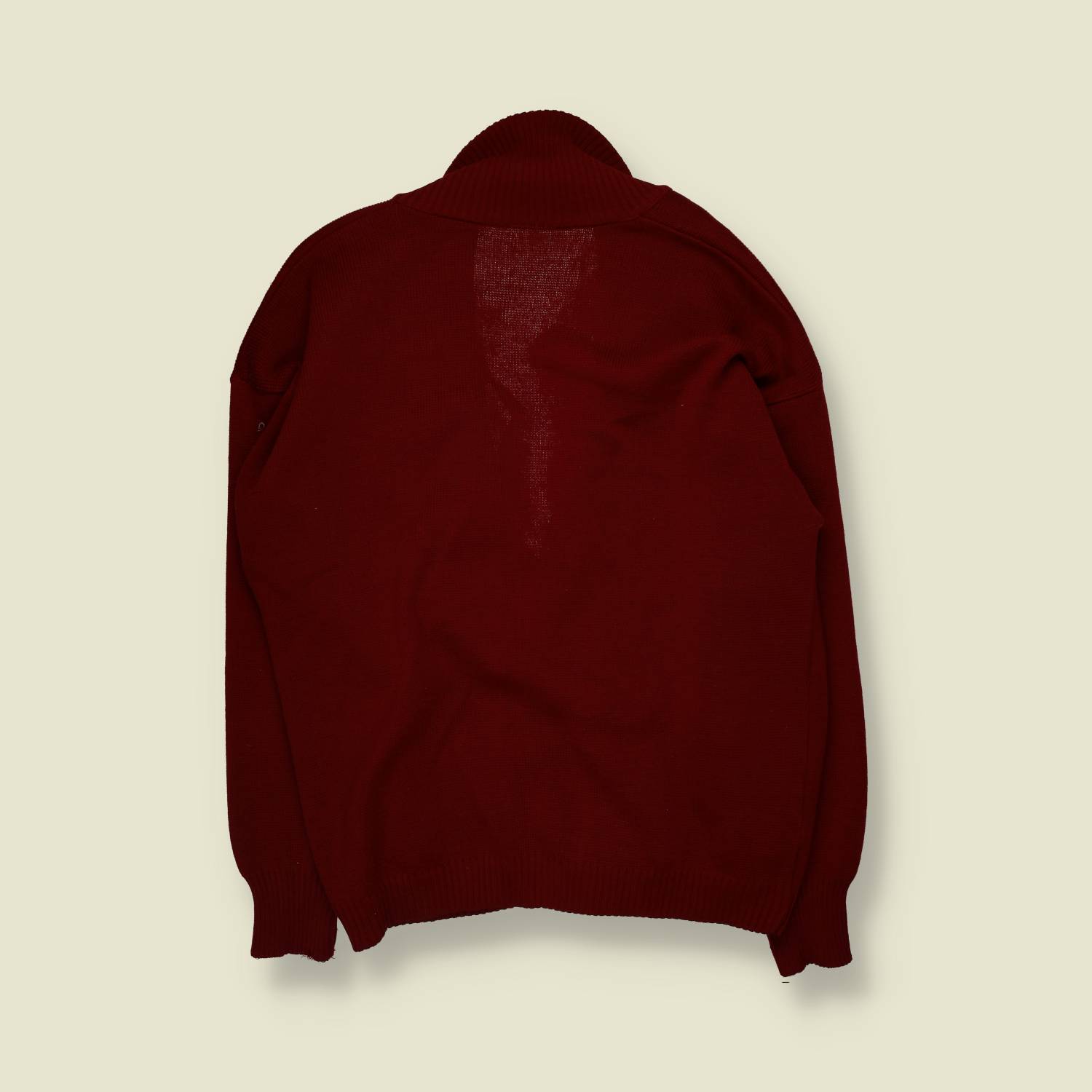 1970s | Double-Breasted Cardigan | Burgundy - XL