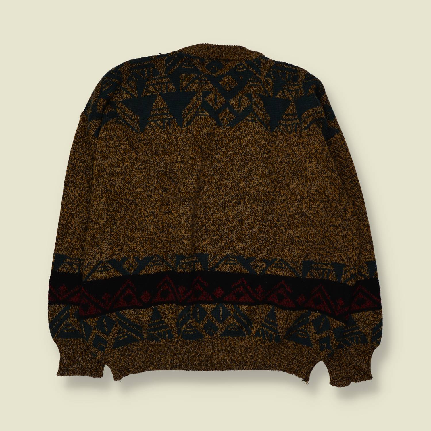 1980s | "Snow and Freedom" Ski Jumper | Brown & Black - 3XL