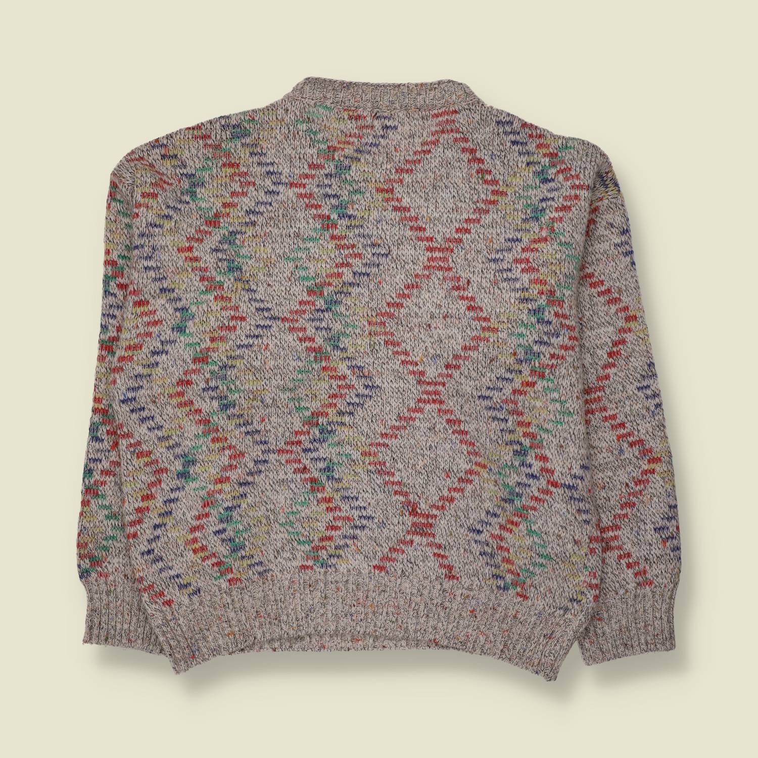 1980s | Cardinal | Fleck Knit Jumper | Grey Multicolour - L