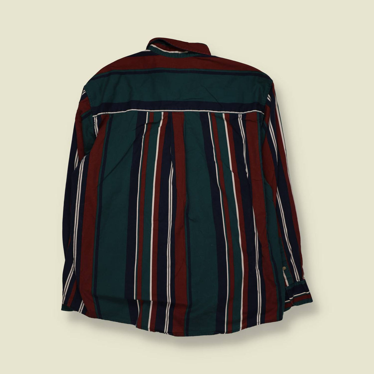 1990s | Natural Issue Striped Cotton Shirt | Multicolour - XXL