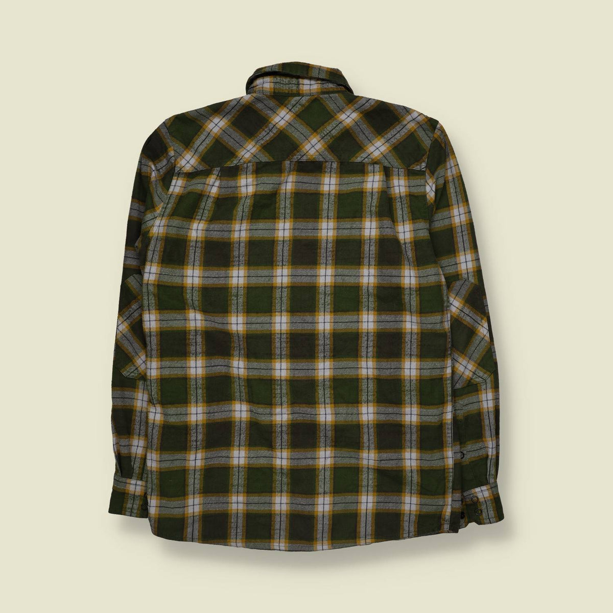 2000s | L.L.Bean Plaid Flannel Shirt | Green & Yellow - S