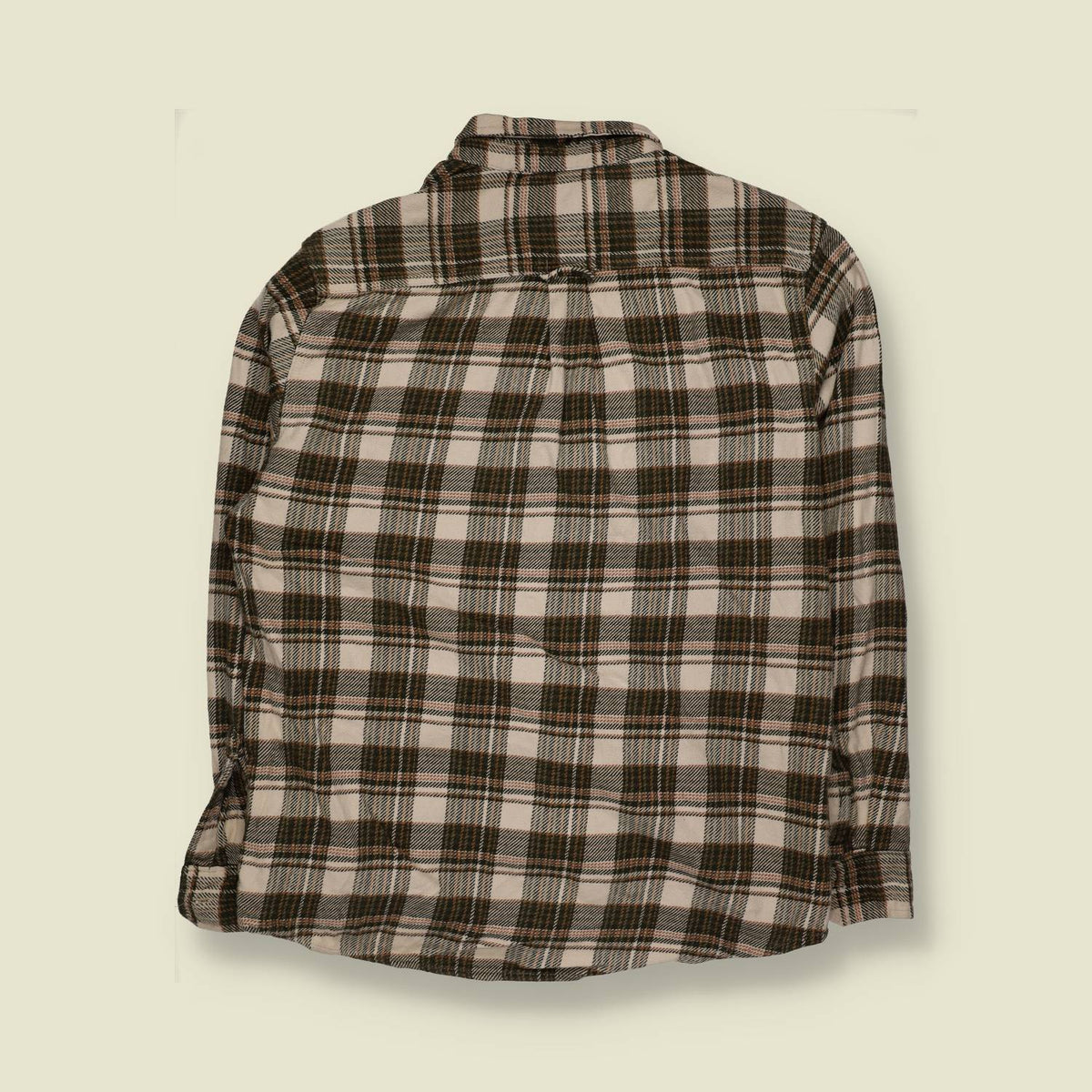 2000s | Orvis Plaid Flannel Shirt | Brown & Cream - M