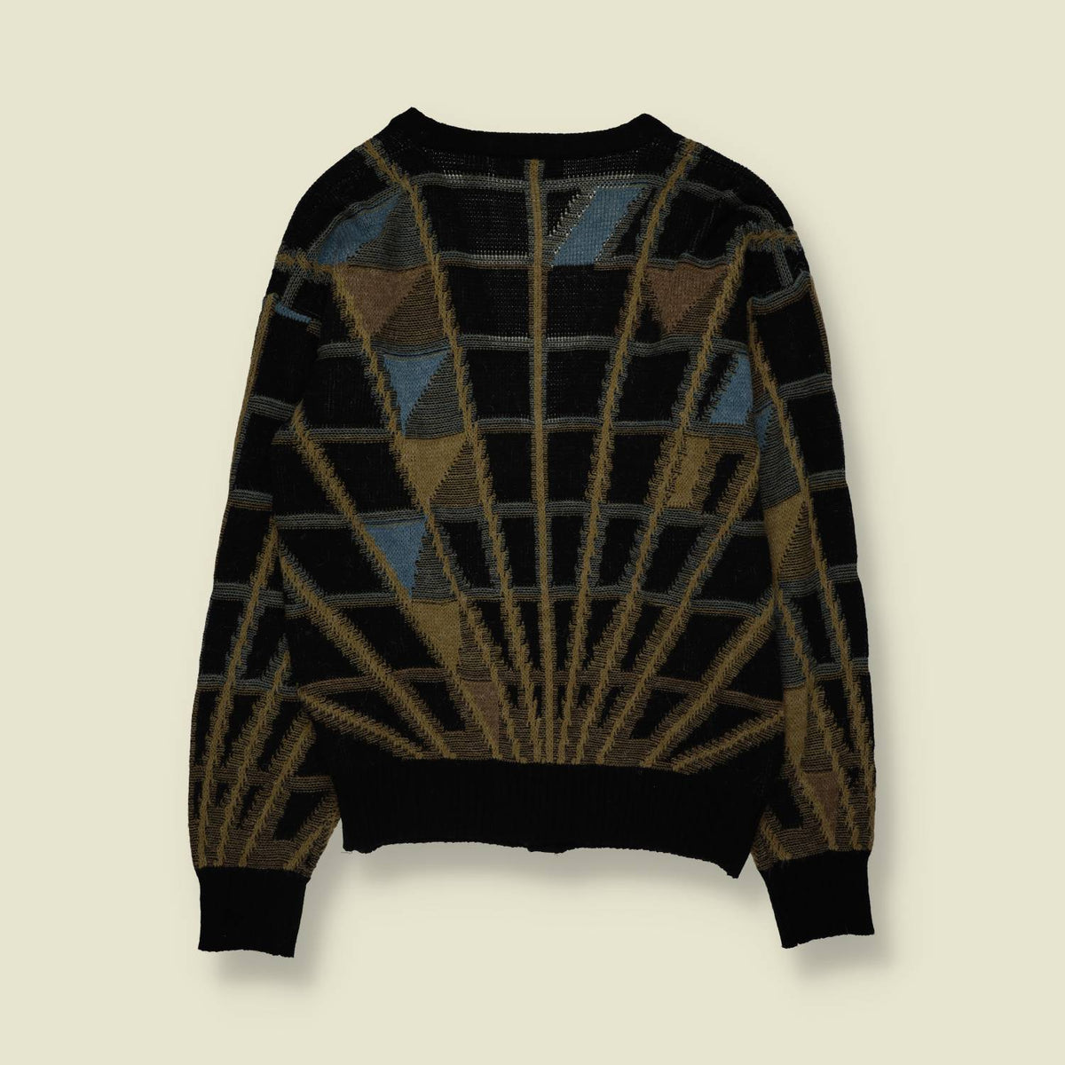 1980s | IT Sport Geometric Pattern Knit Cardigan | Multicolour - M