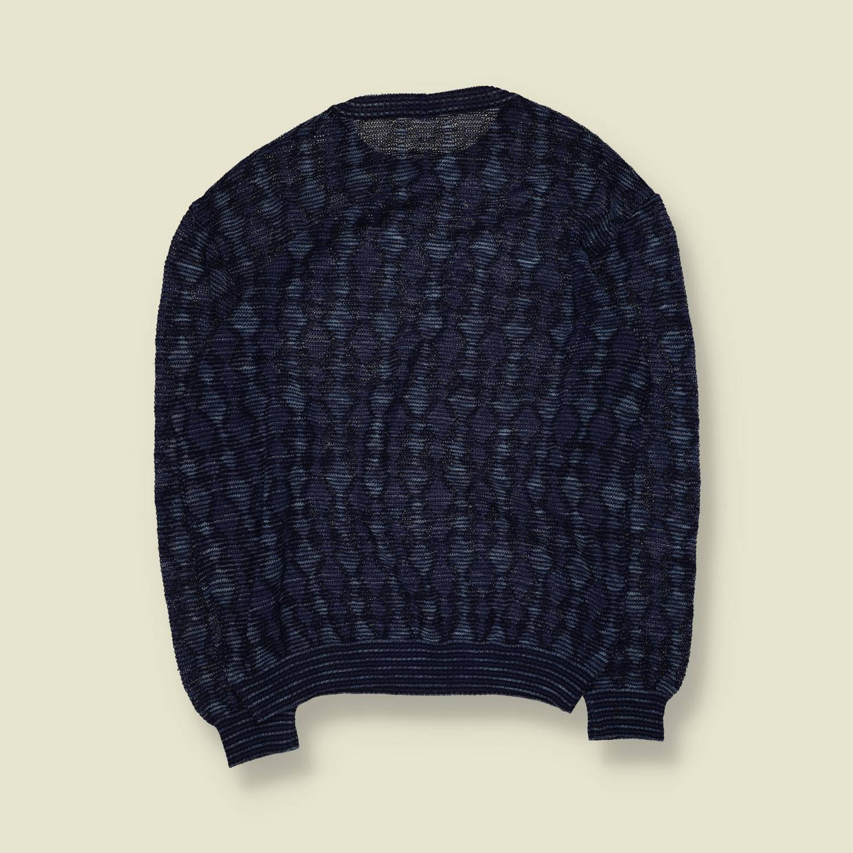 1990s | Missoni Space-Dye Knit Jumper | Navy Blue - L