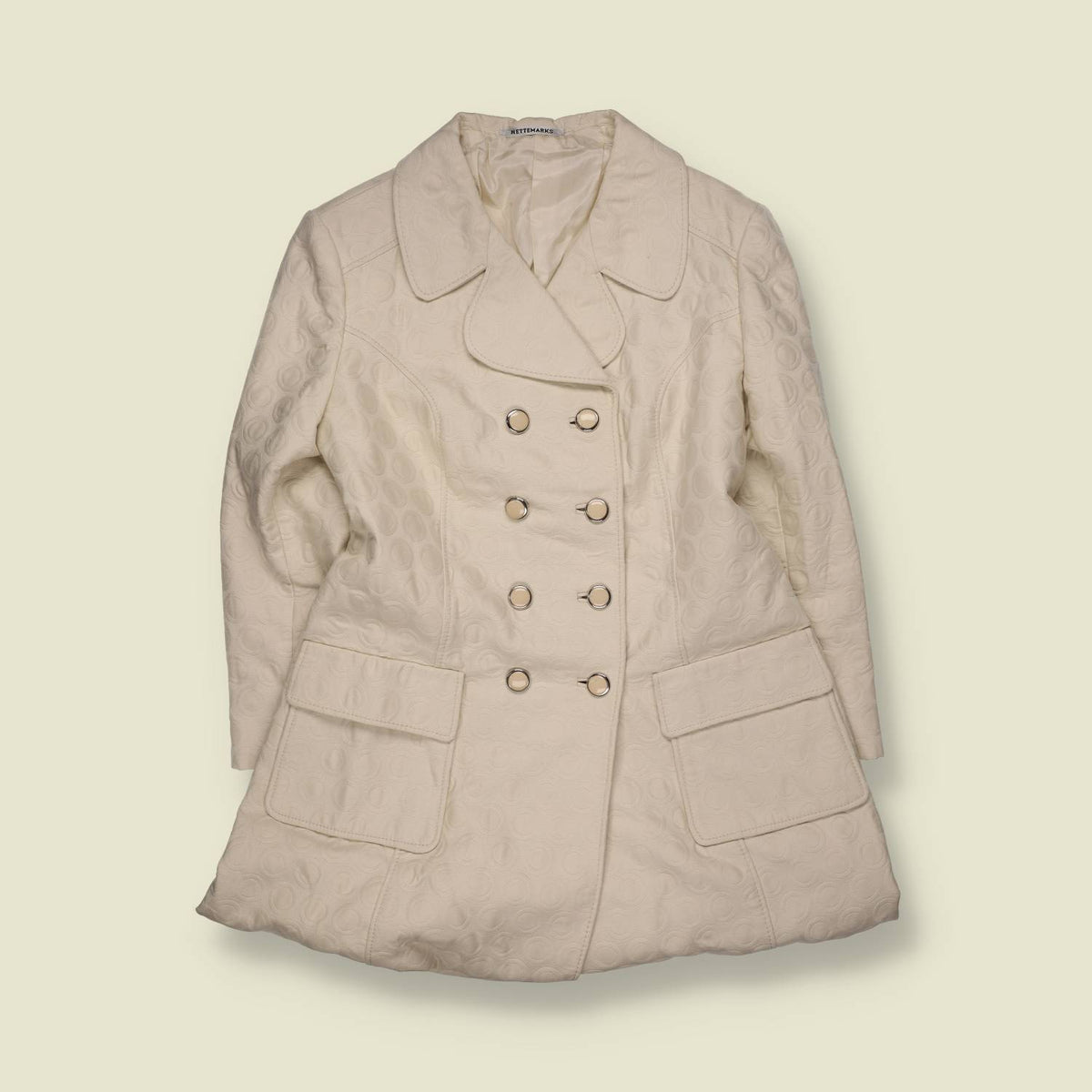 1970s | Hettemarks | Cream Double-Breasted Coat - 8