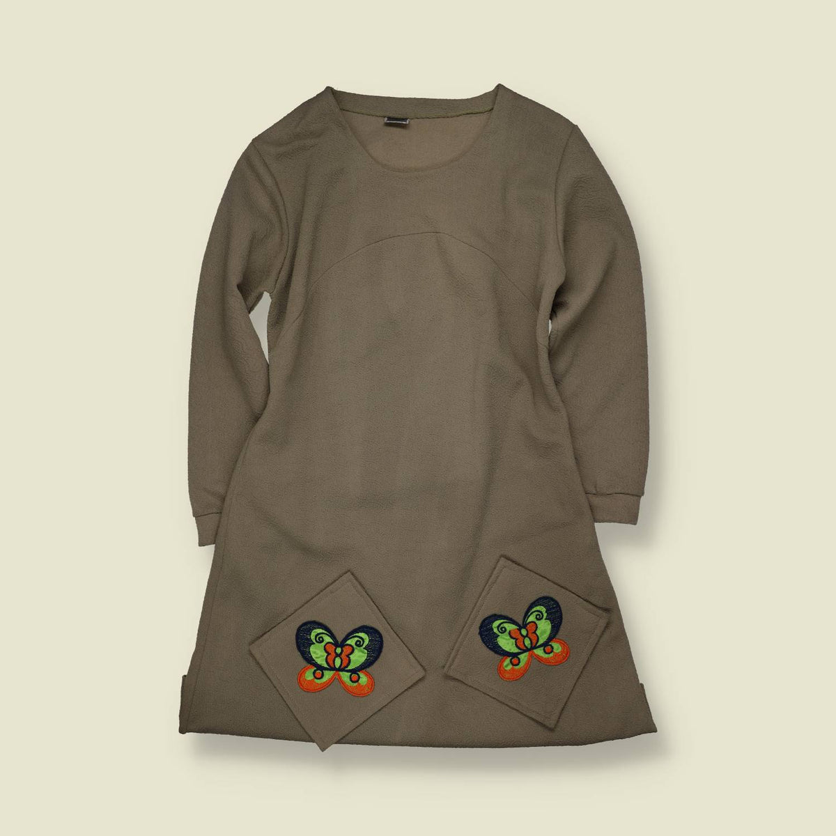 1970s | Butterfly Appliqué A-Line Dress - 12