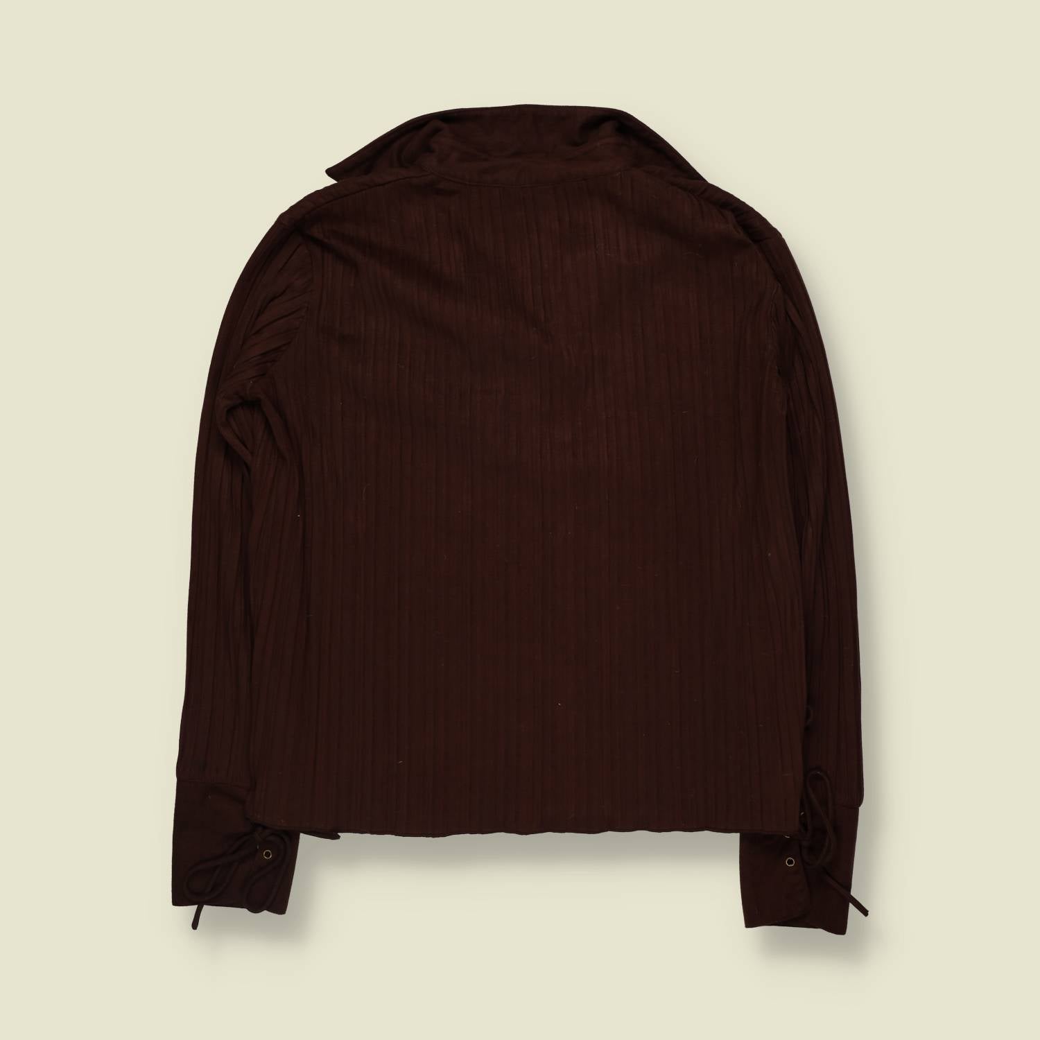 1990s | Log Fashion | Laced Top | Brown - 14