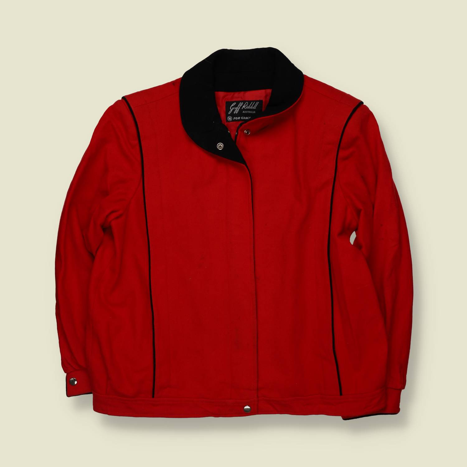 1980s | Geoff Riddell | Wool Coat | Red - 18