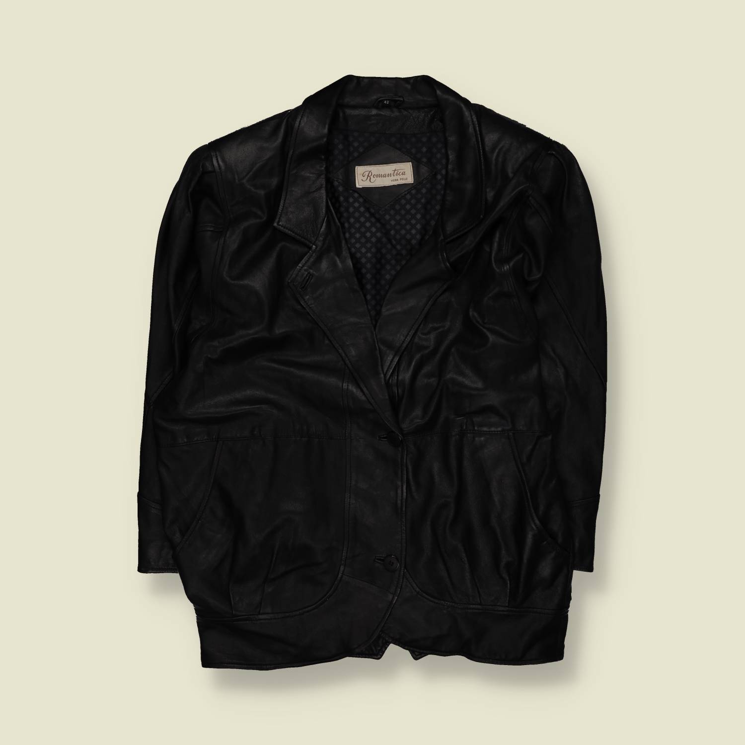 1980s | Leather Coat | Black - 22