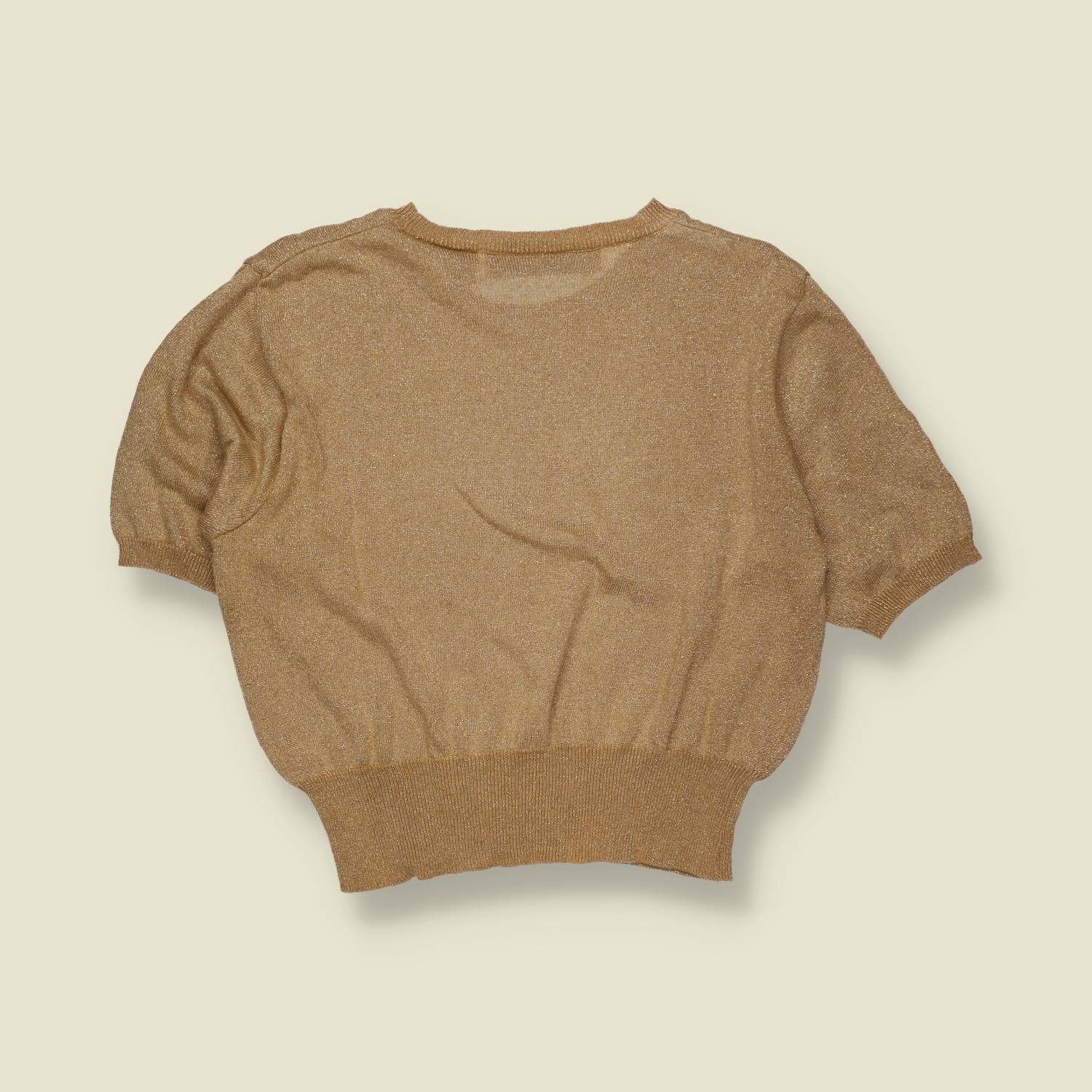 1980s | Claus Petites | Sparkly Short Sleeve Knit Top - 10