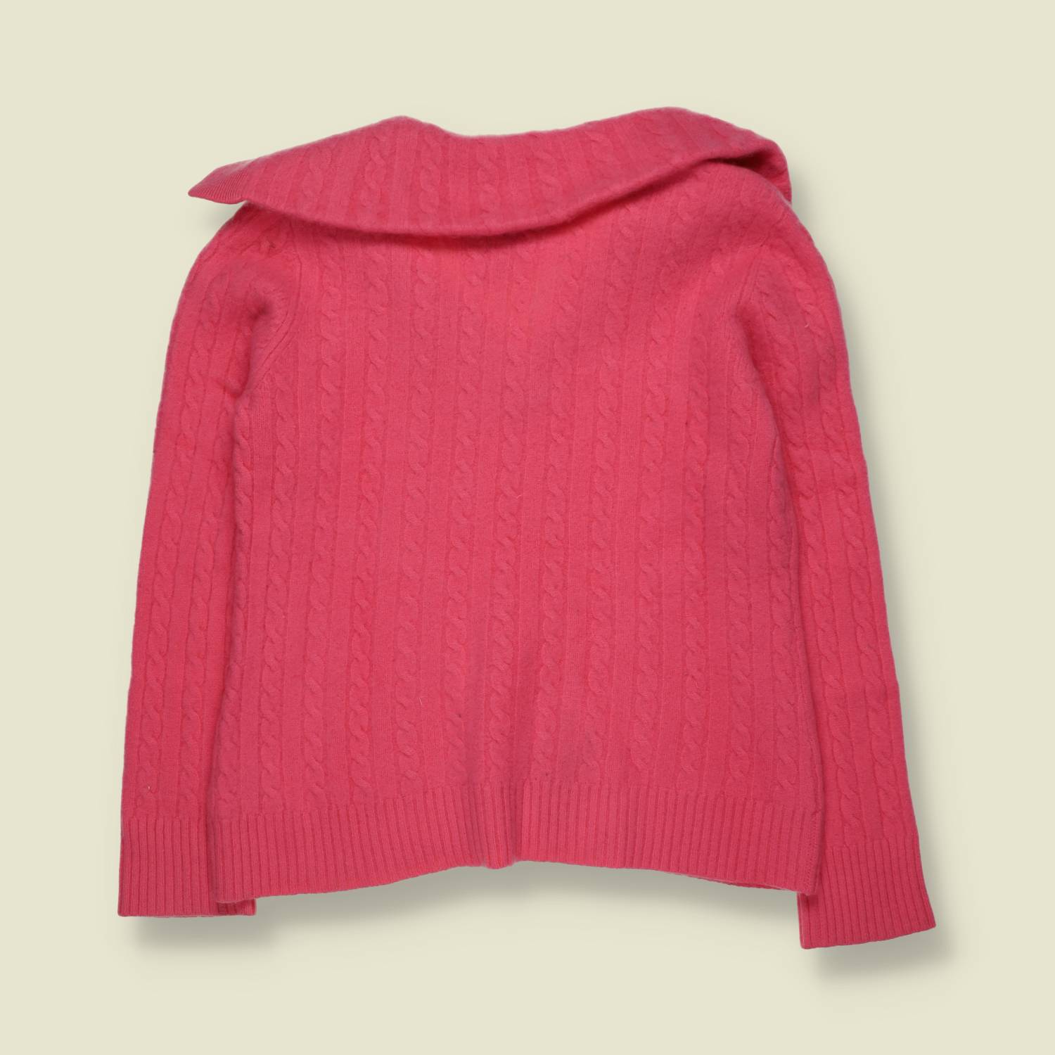 1990s | Lauren Ralph Lauren | Deadstock Cashmere Cable Knit Jumper - 8