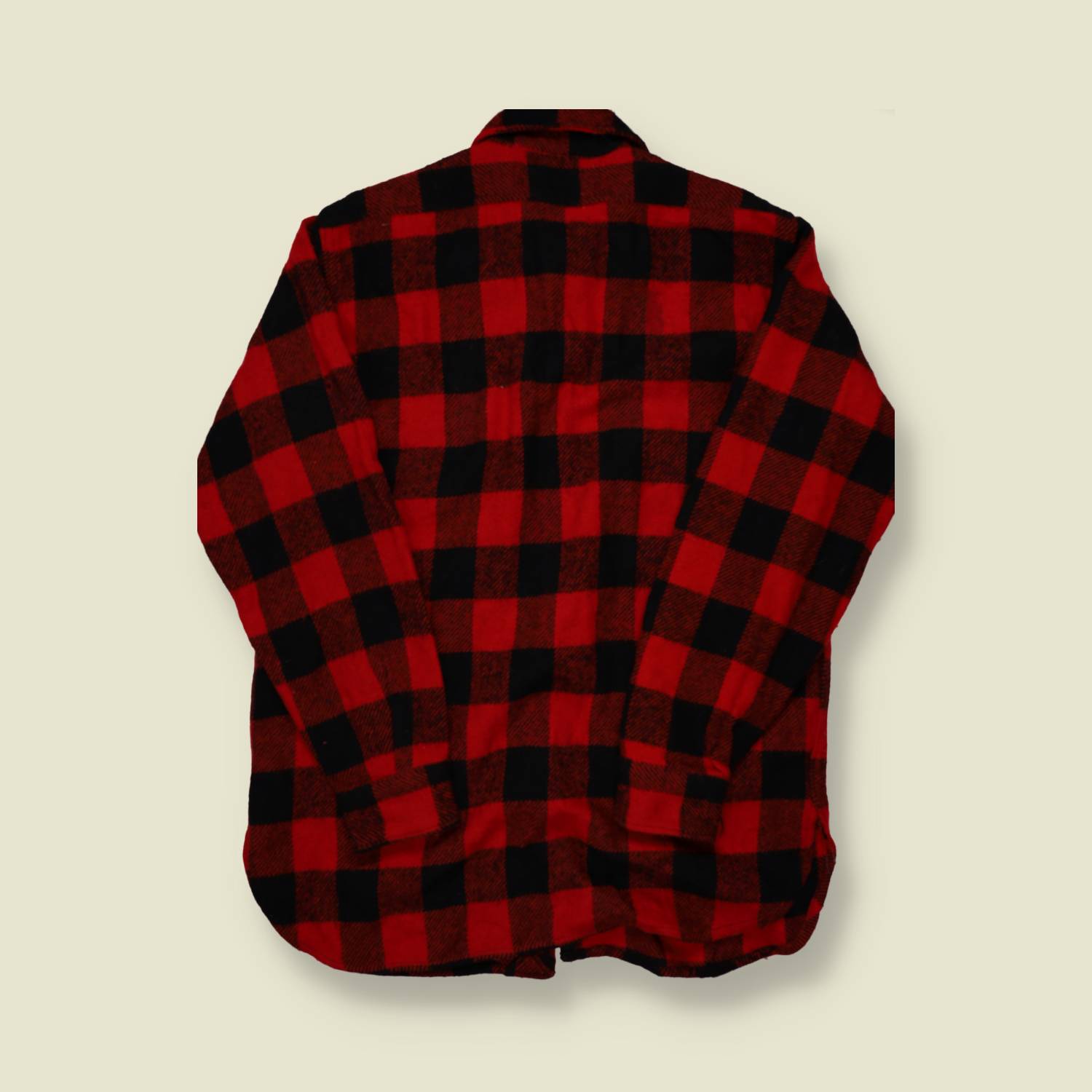 1970s Buffalo Plaid Wool Shirt - M