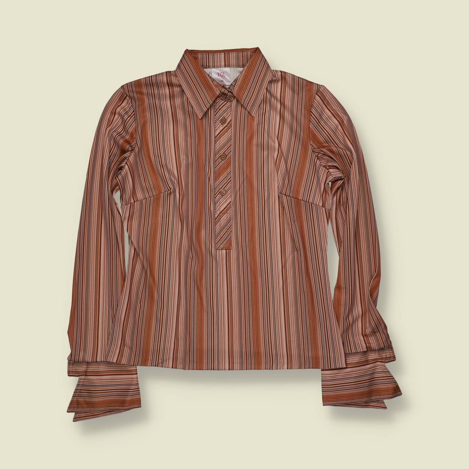 1970s | TGL | Deadstock Blouse | Striped - 10