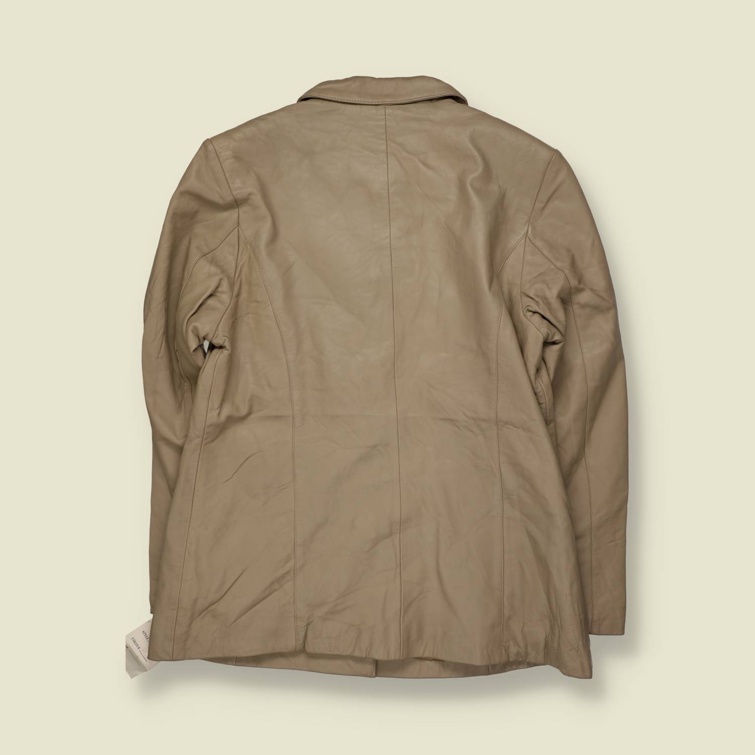 1990s | M19 | Leather Jacket | Beige - 14