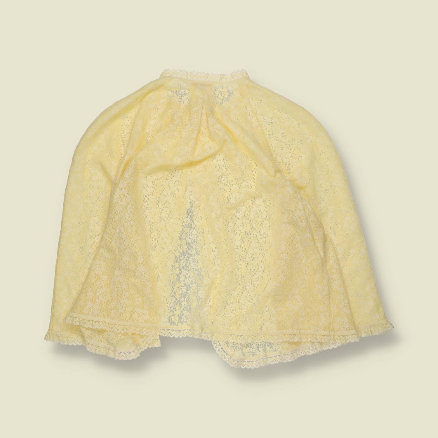 1970s | Hanro Switzerland | Lace Night Cardigan | Yellow - 10