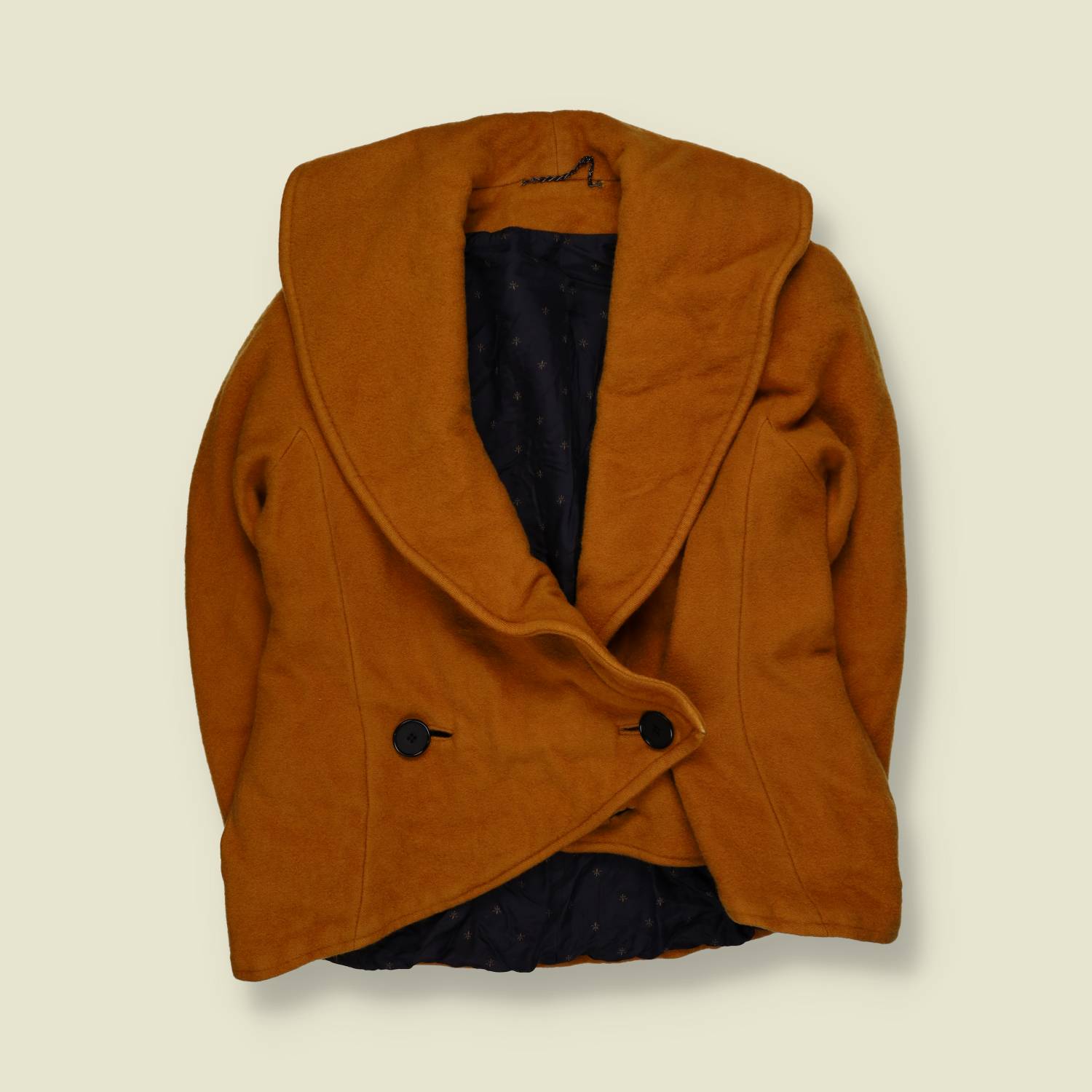 1980s | Shawl Collar Coat | Camel - 14