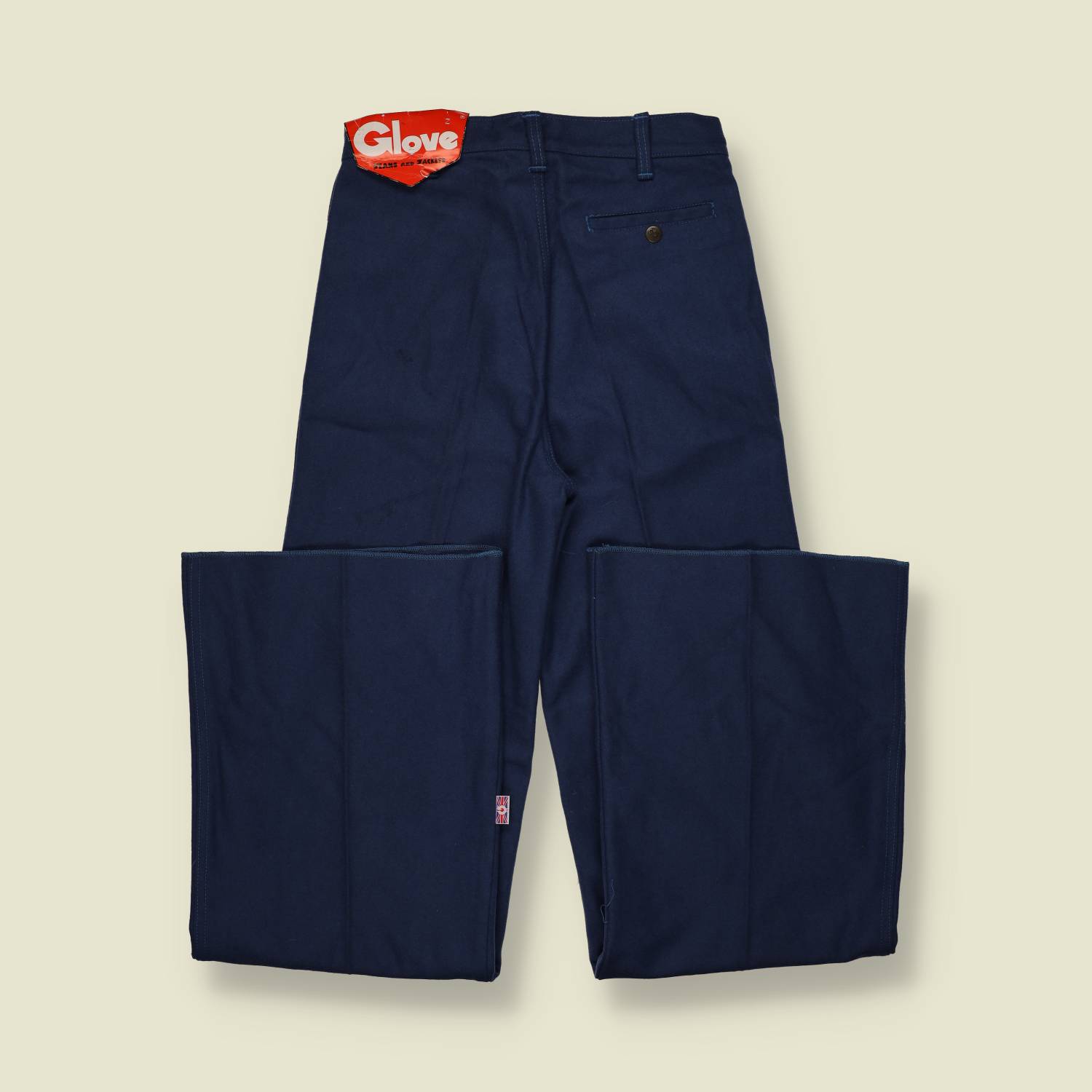 1970s | Glove | Deadstock Flared Trousers | Navy – w26